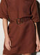 Abito corto misto lino donna_3