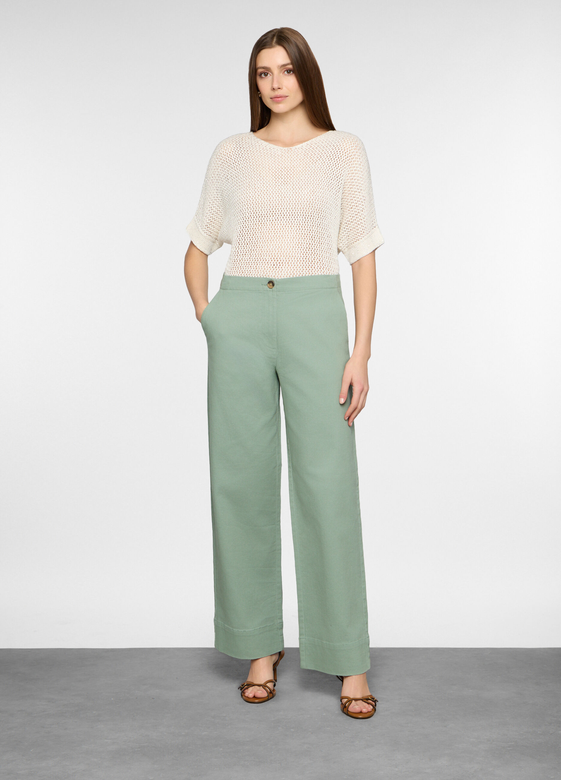 Pantaloni Fit Relaxed in denim stretch donna_0