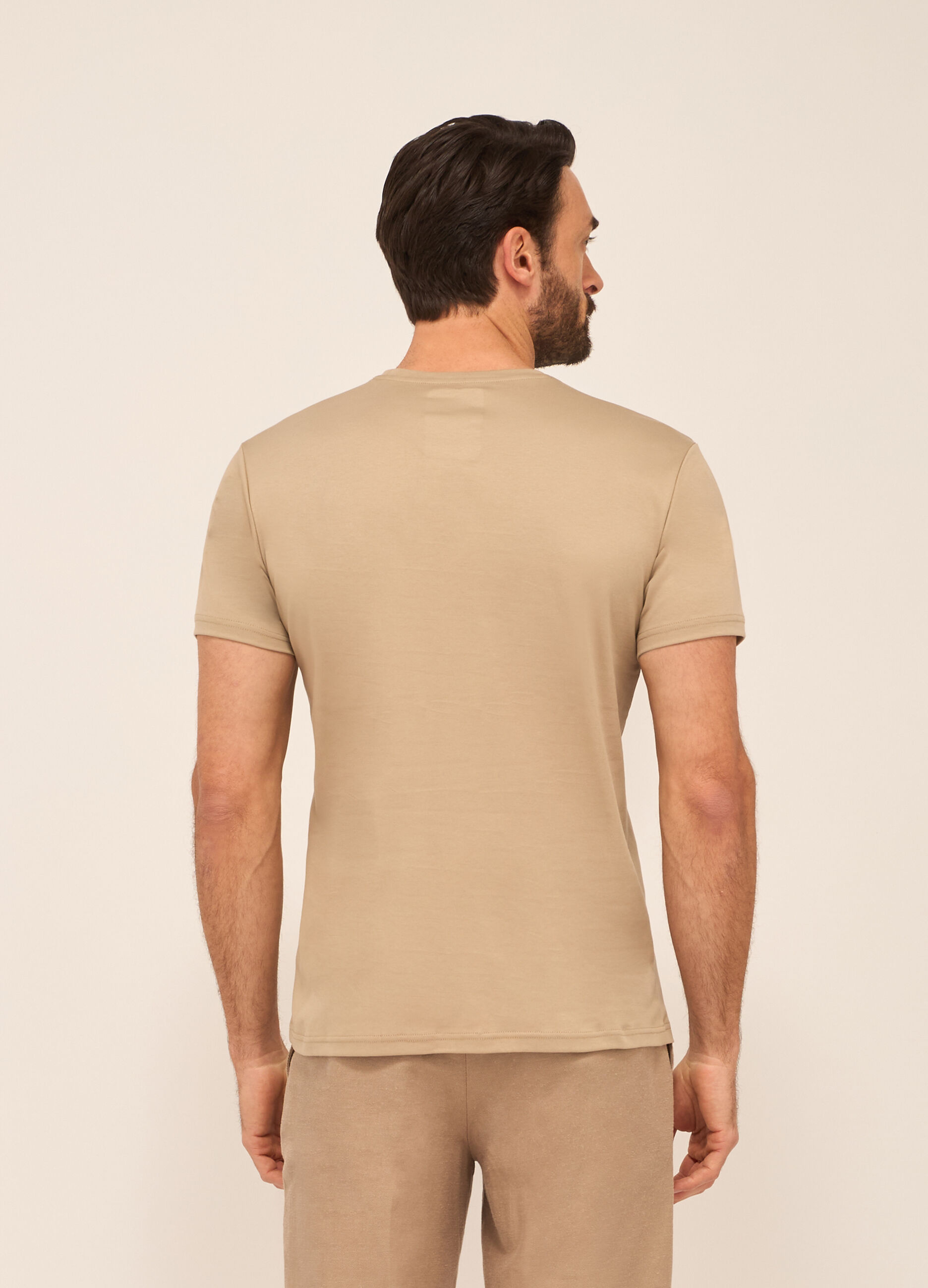 T-shirt girocollo in jersey di cotone uomo_1