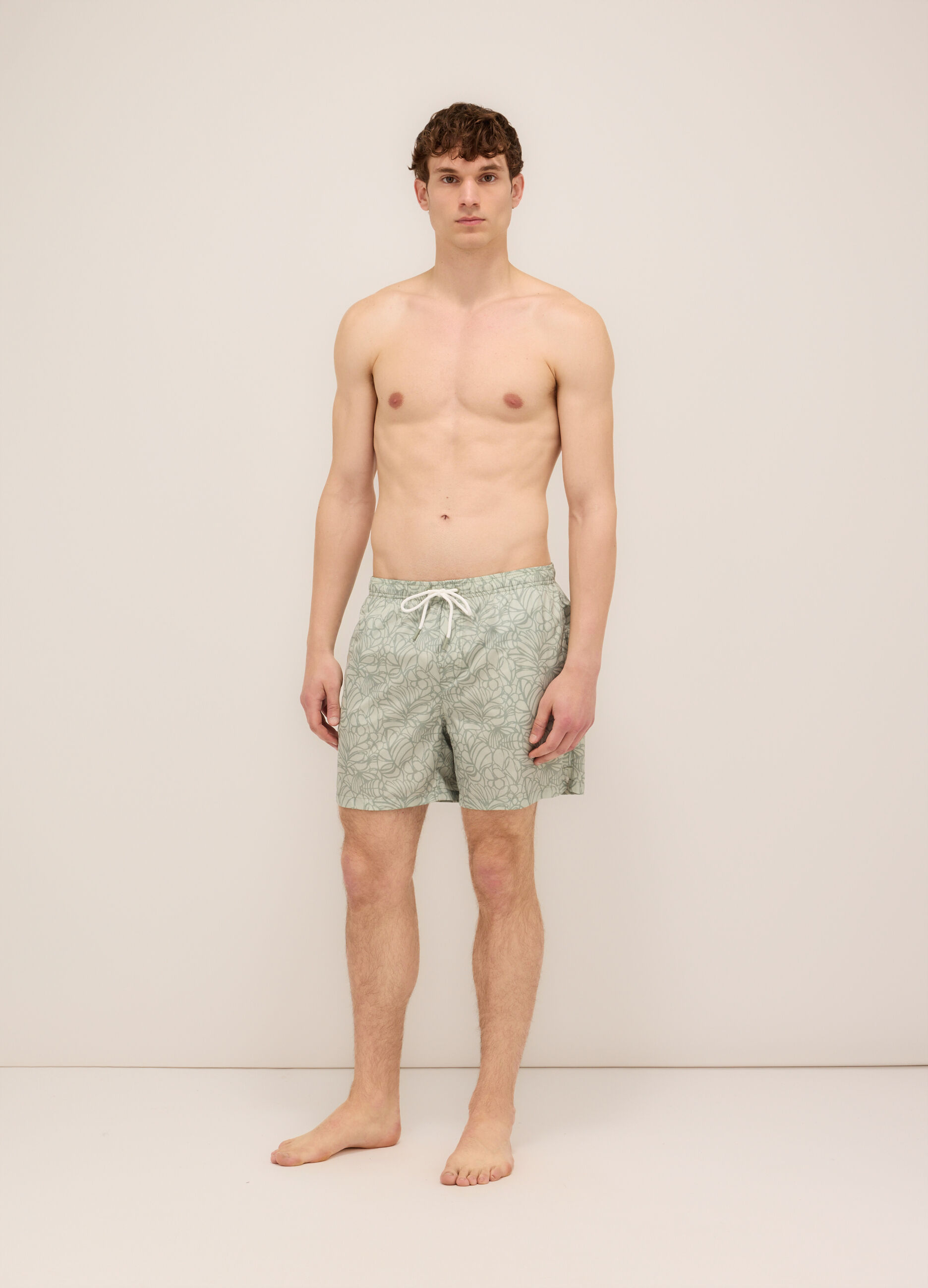Boxer mare con stampa uomo_0