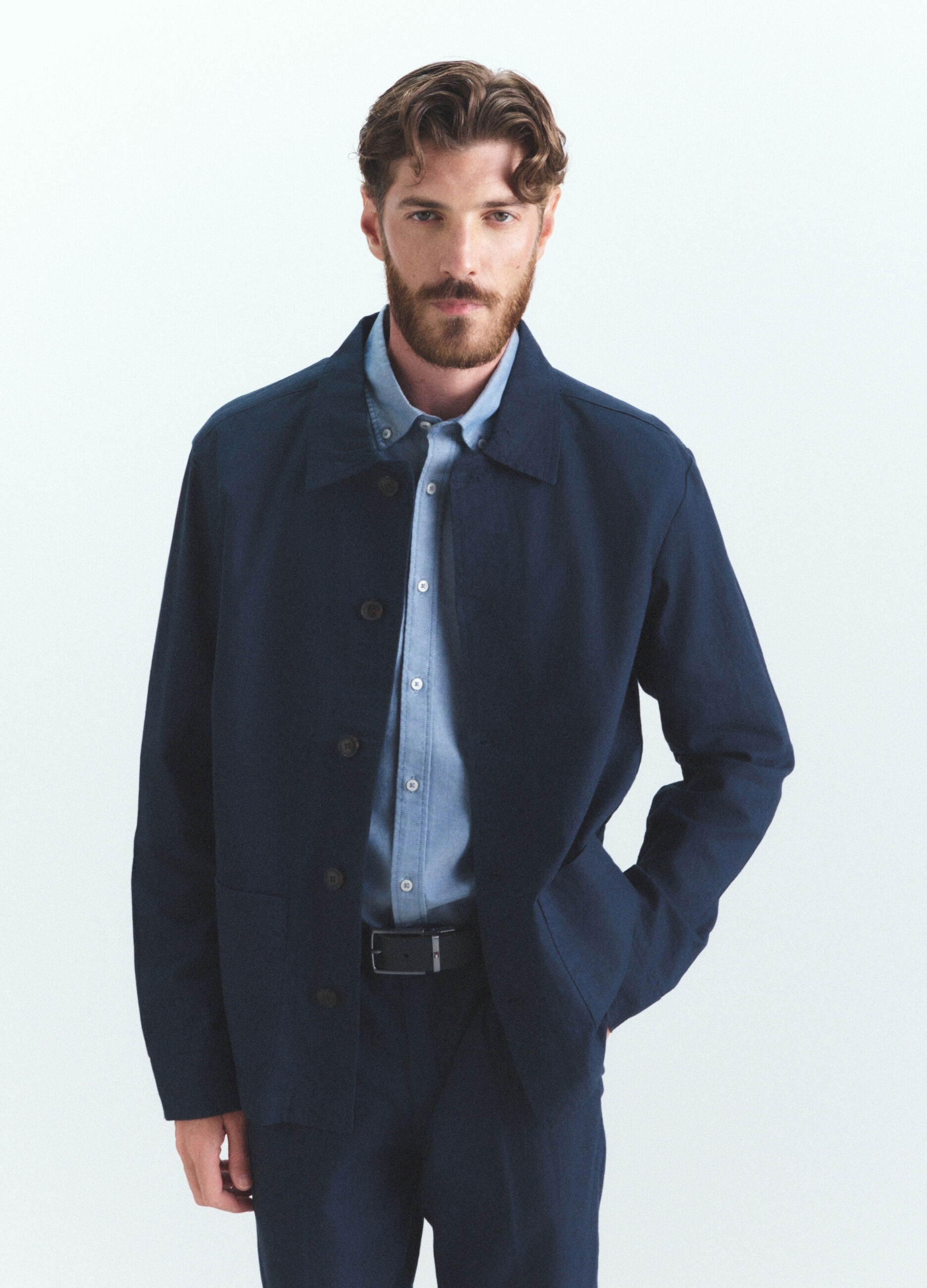 Giacca a camicia in lino e cotone uomo_4