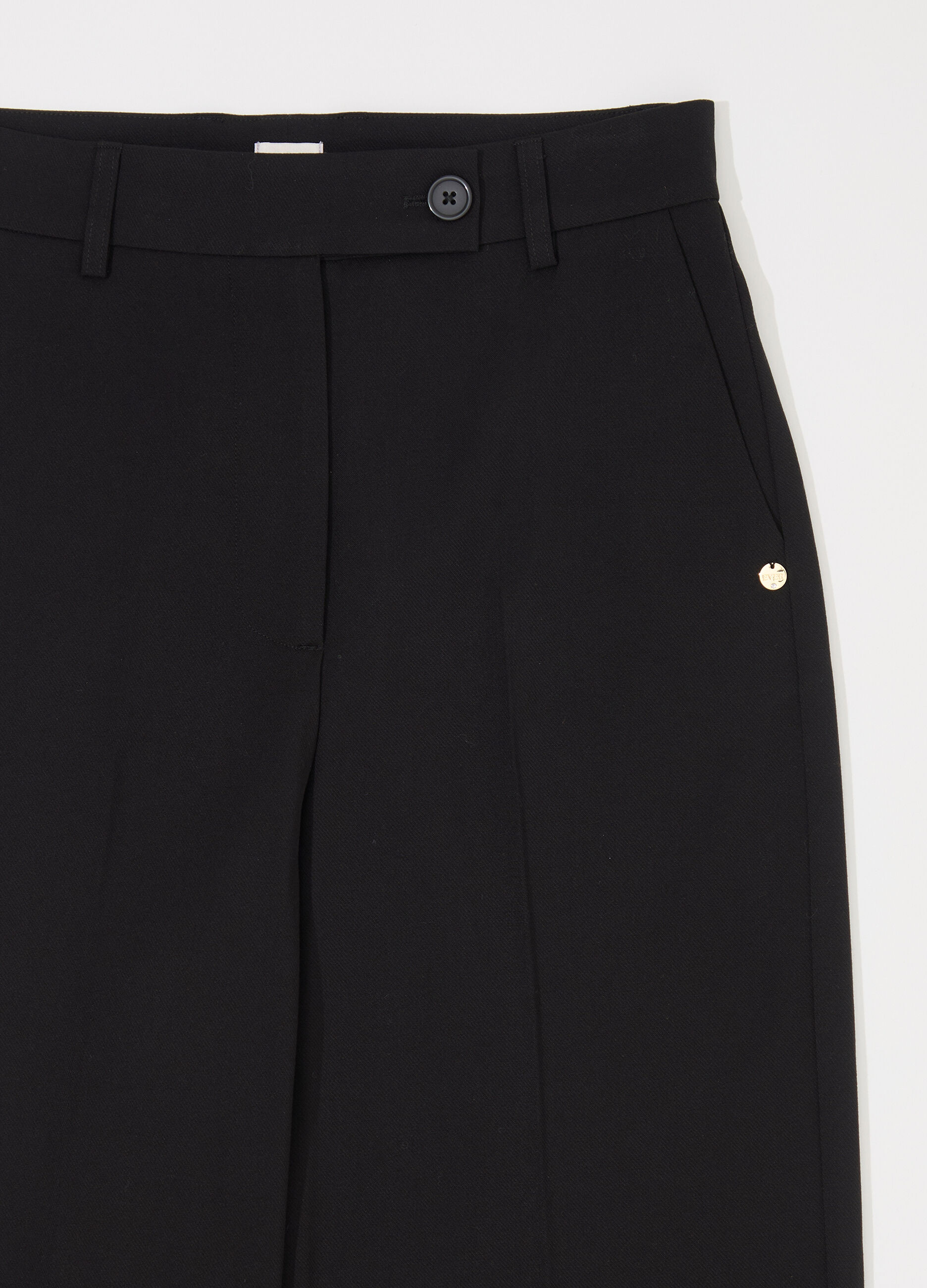 Pantalone dritto in misto lana stretch donna_6