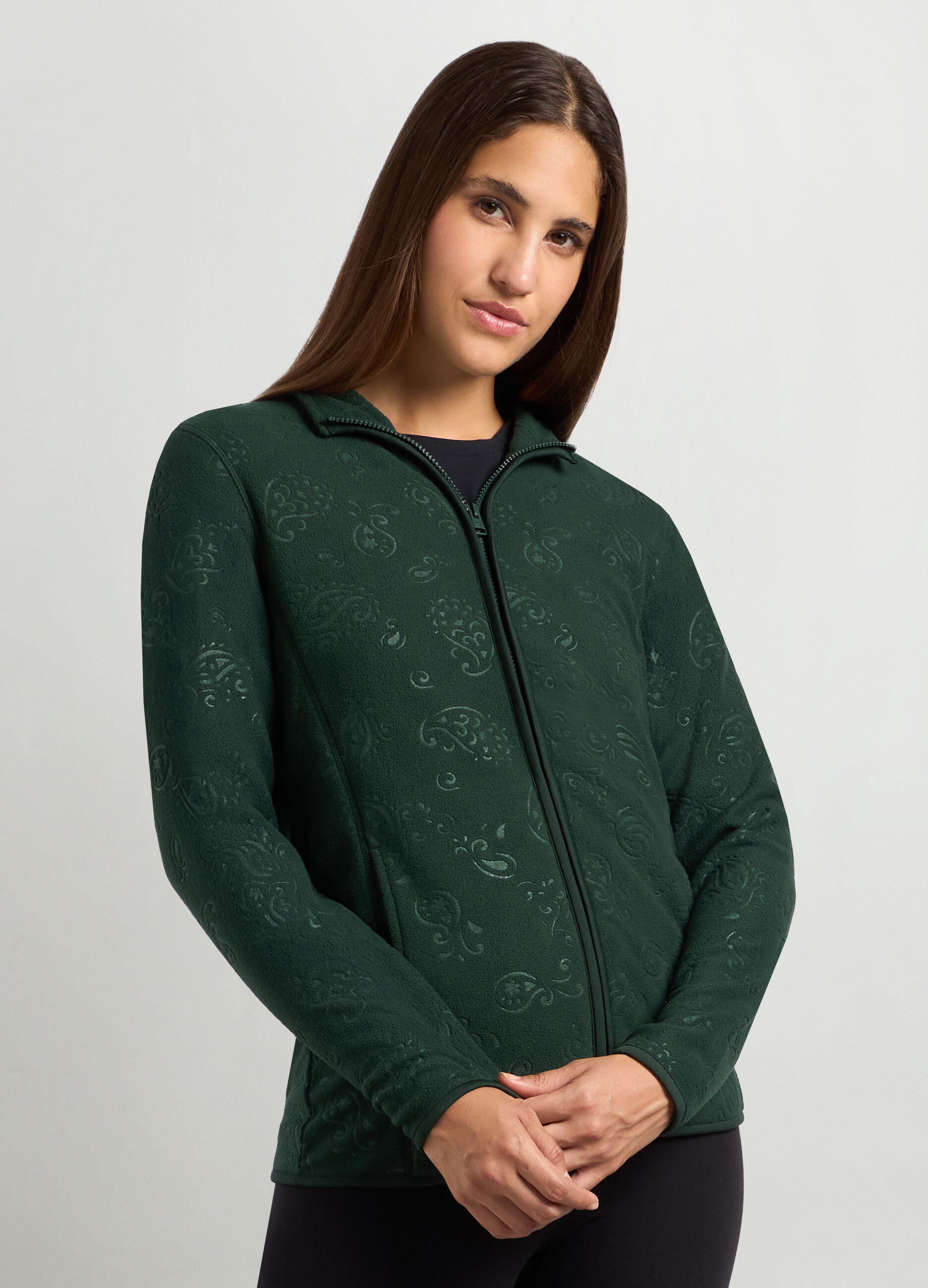 Felpa in pile full zip donna _0