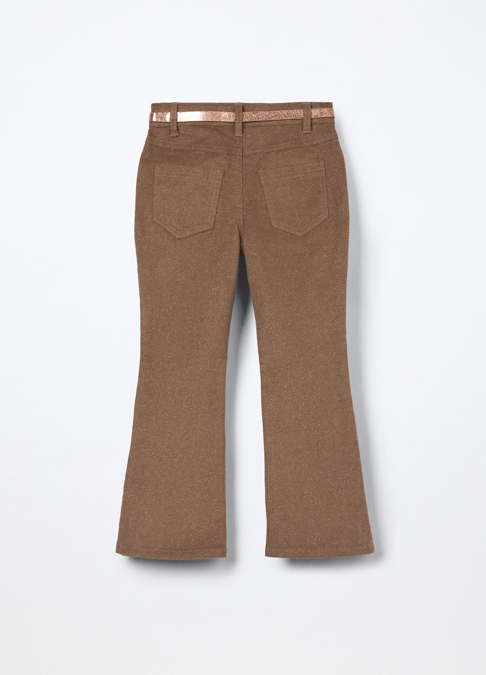 Pantaloni flare fit in velluto bambina_1