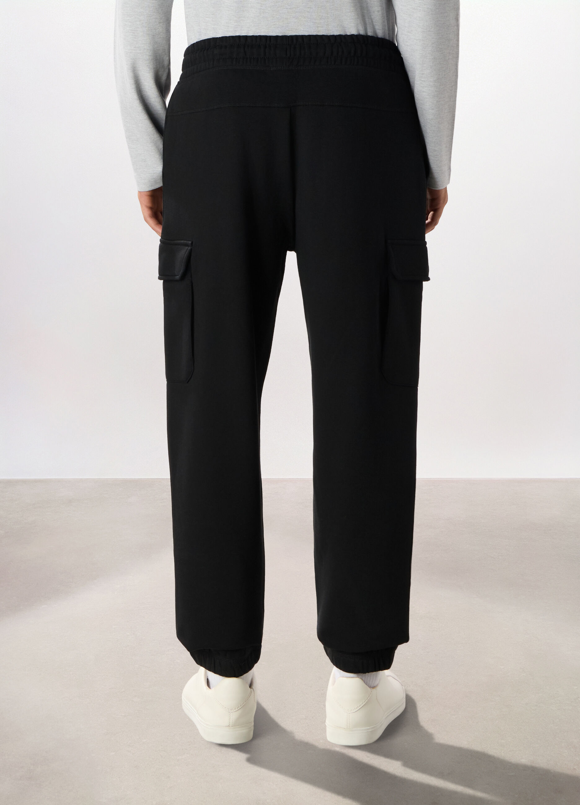 Joggers regular fit in misto cotone uomo_1