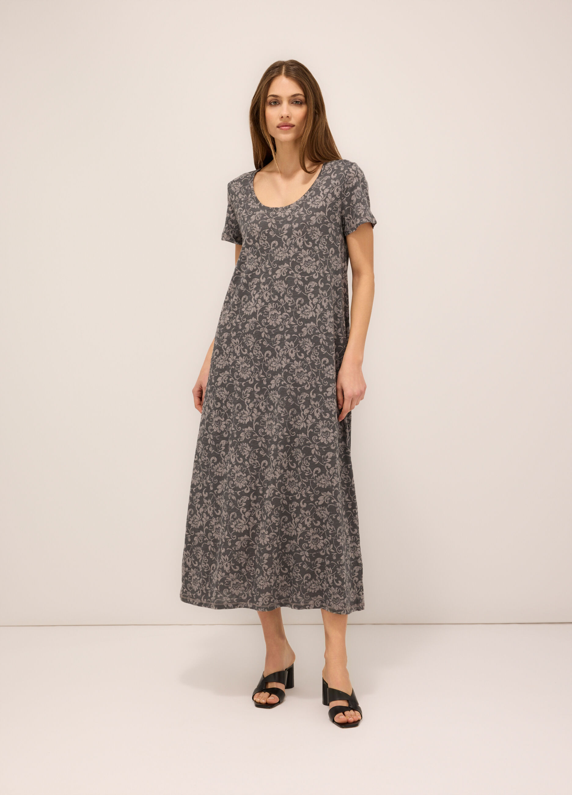 Abito in jersey slub di puro cotone donna_0