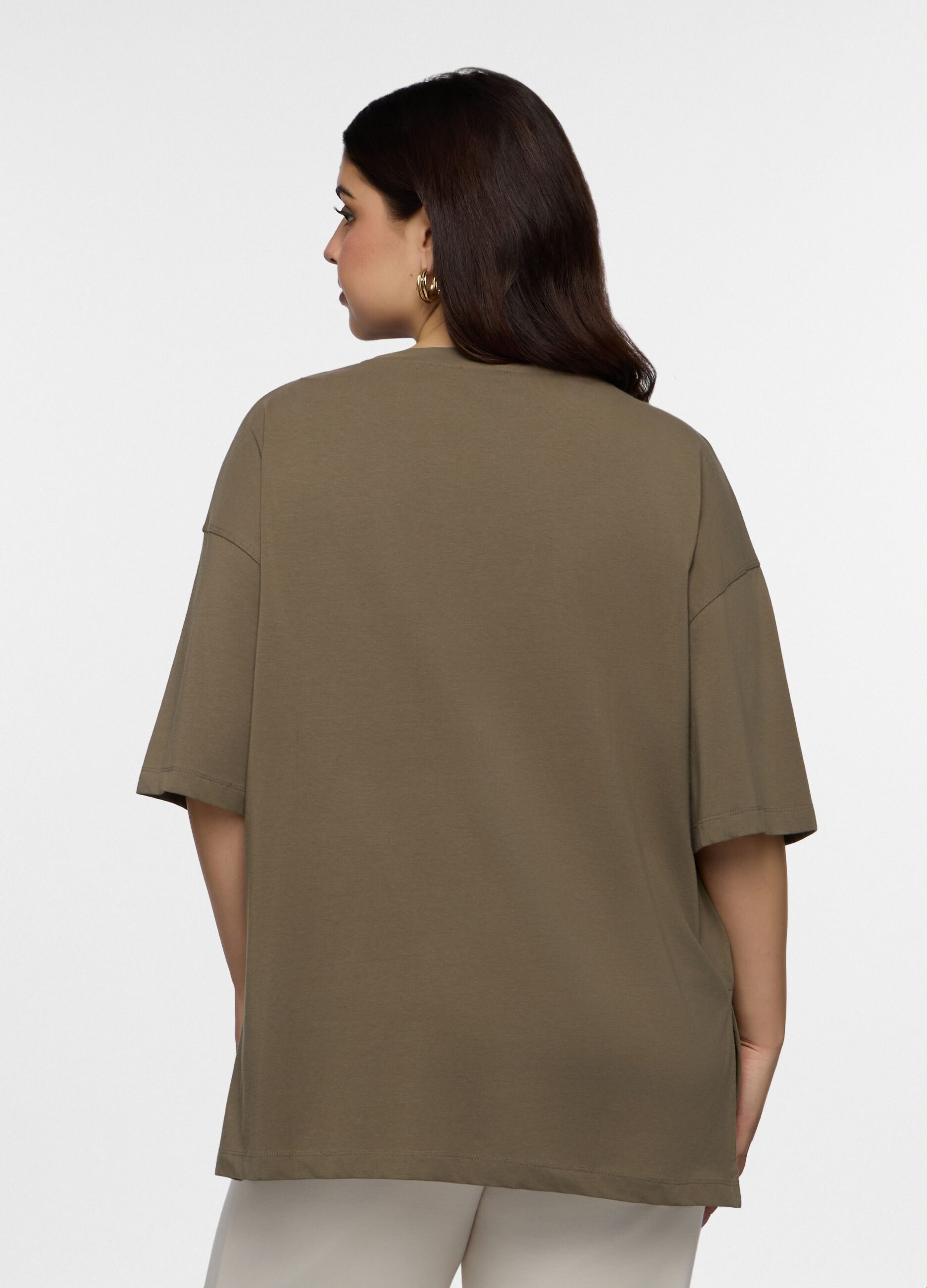 T-shirt girocollo Fit Over donna curvy_1