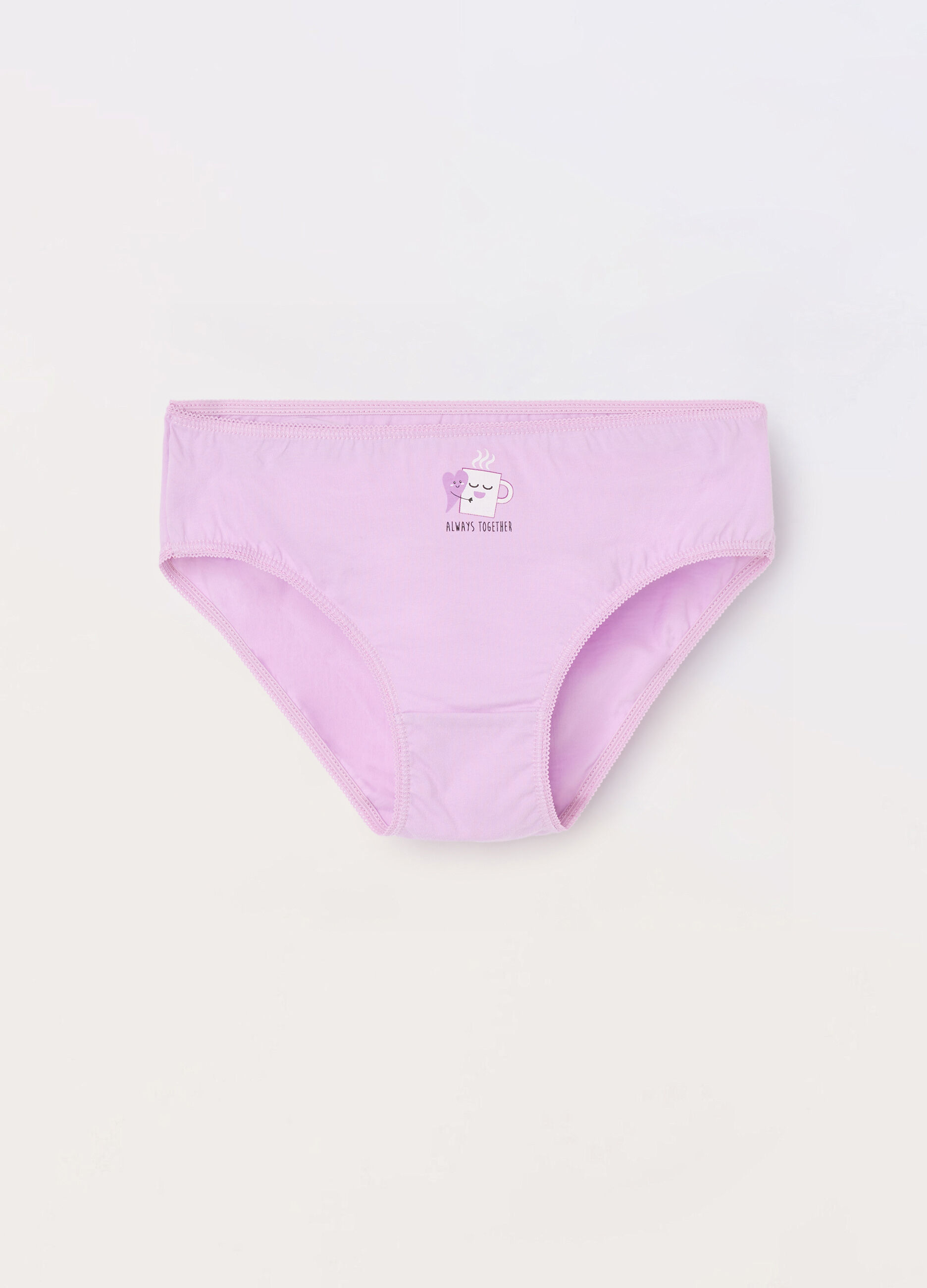 Pack 5 slip in puro cotone ragazza