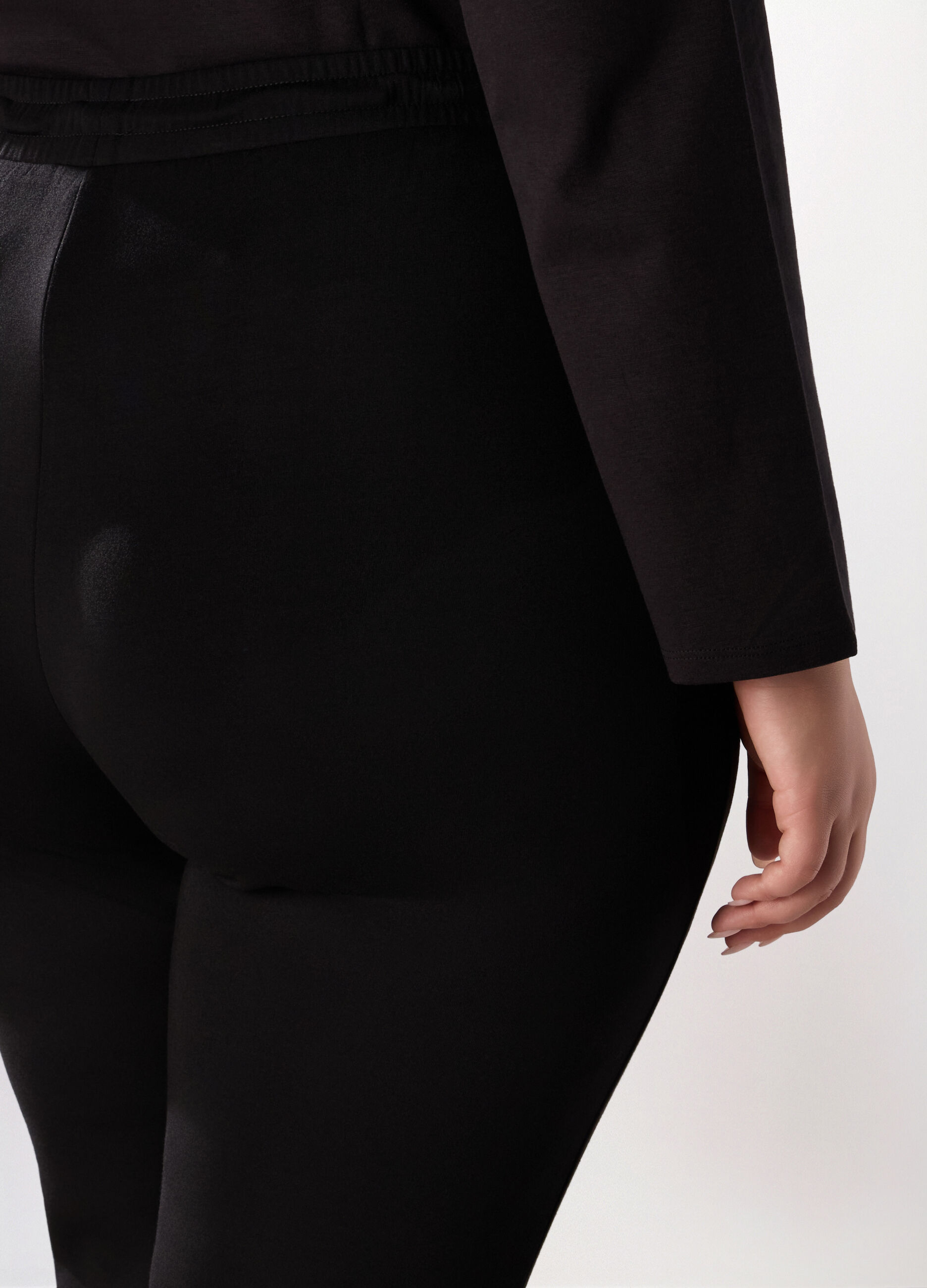 Pantaloni in tessuto stretch donna curvy_2
