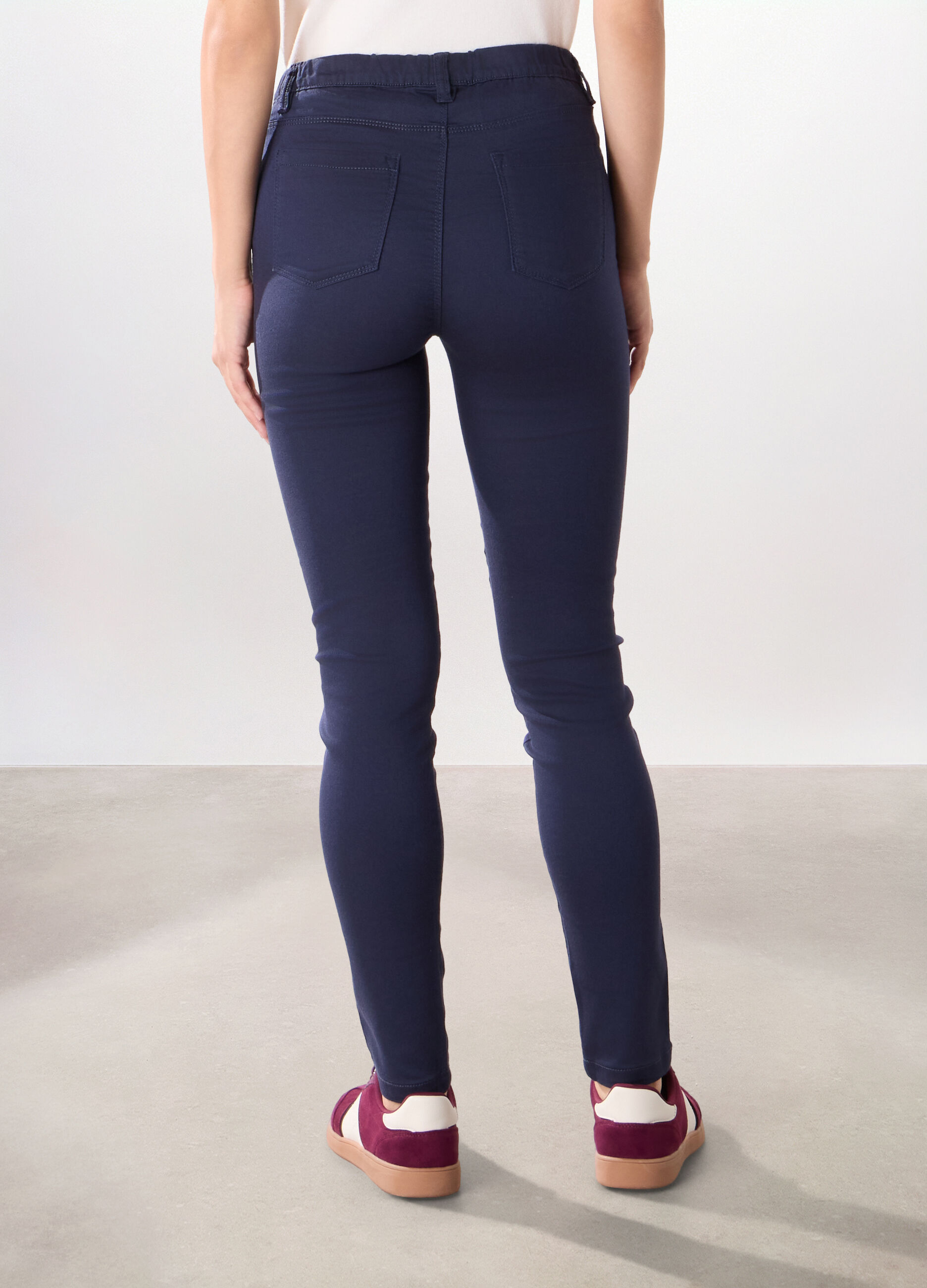 Treggings in misto cotone stretch donna_1