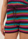 Shorts tricot a righe misto cotone donna_2