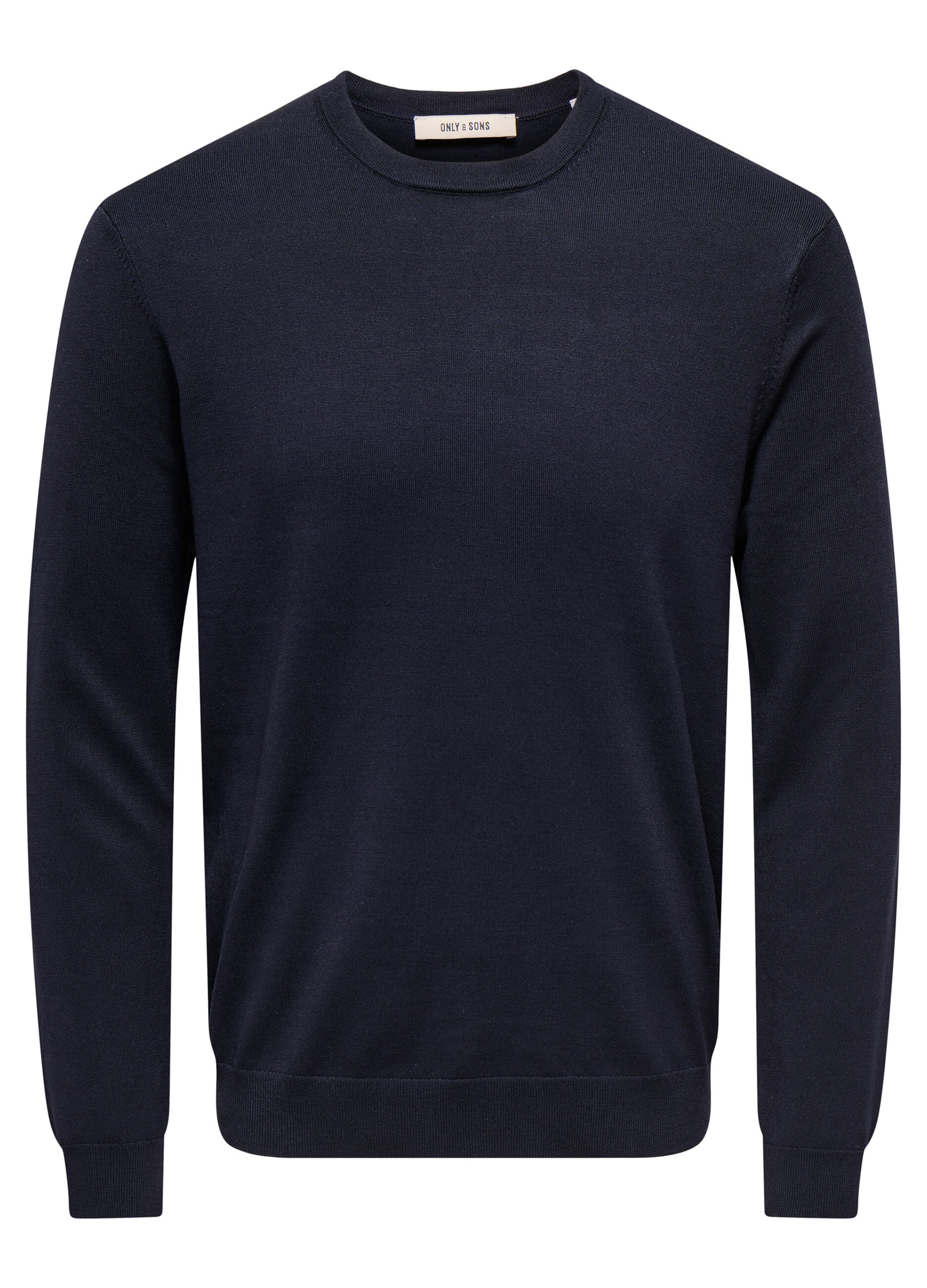 Maglione girocollo a maglia rasata uomo_5