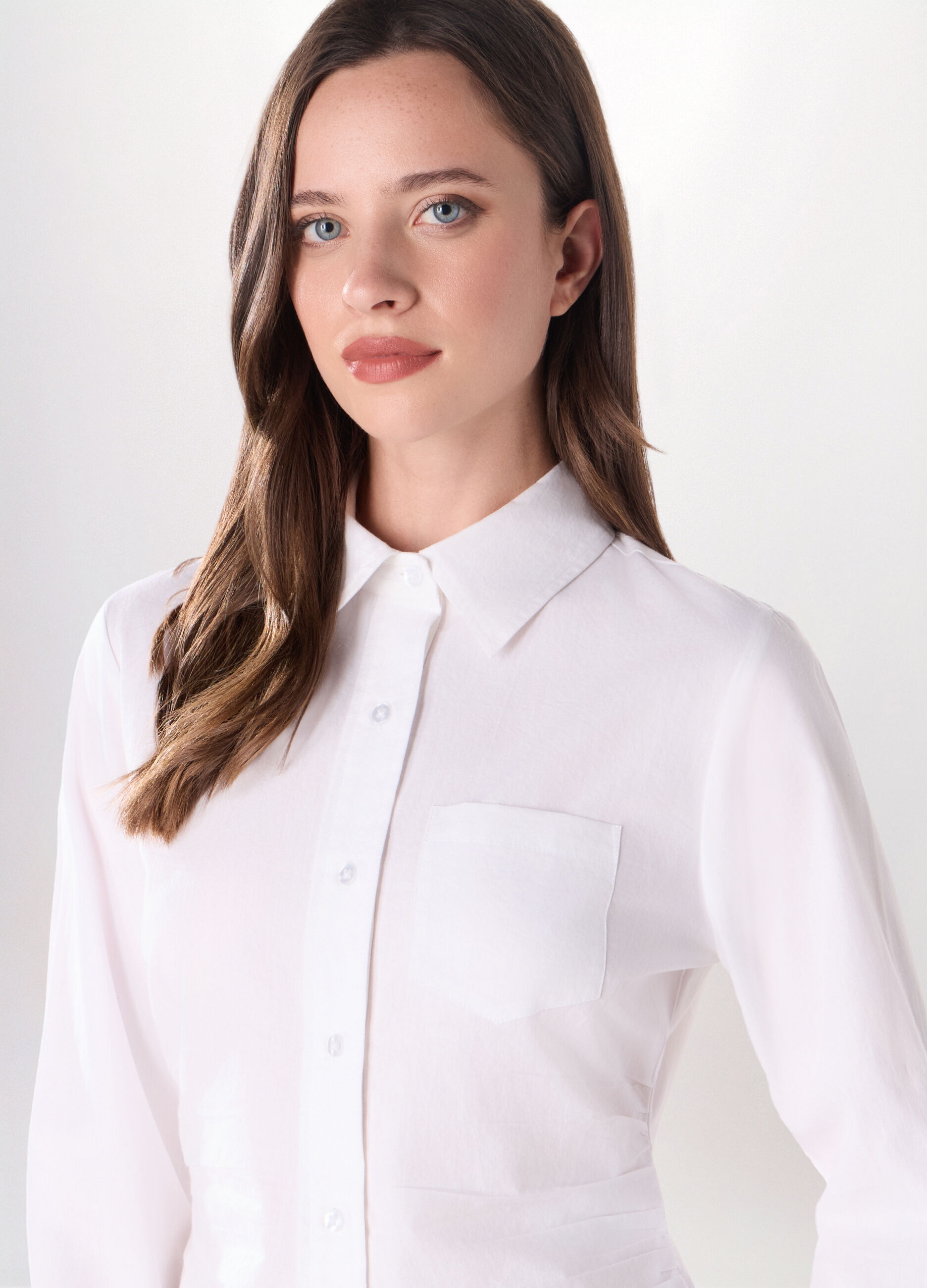 Camicia in popeline di puro cotone donna_2