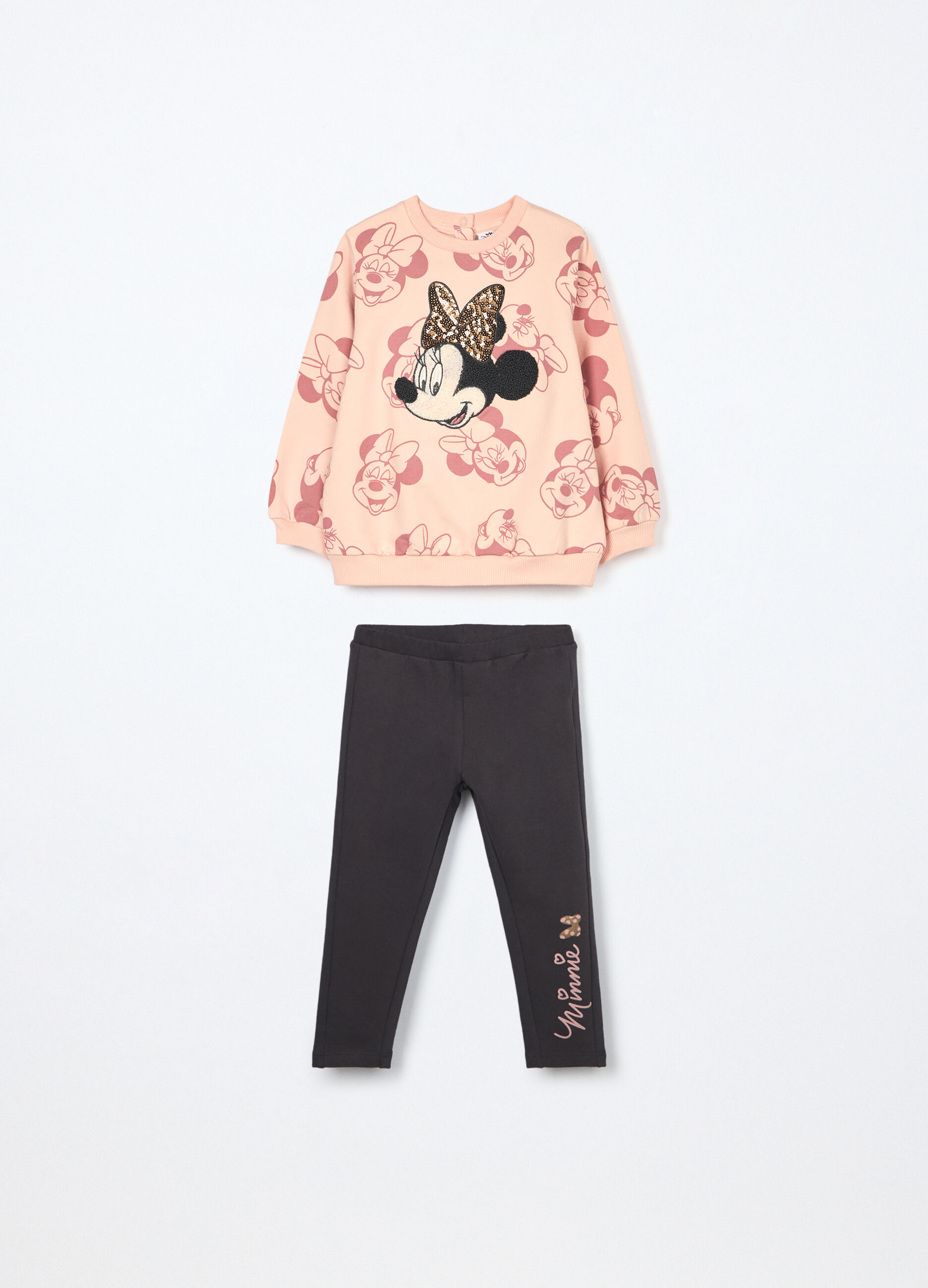 Jogging set Disney in cotone fleece stretch neonata_0