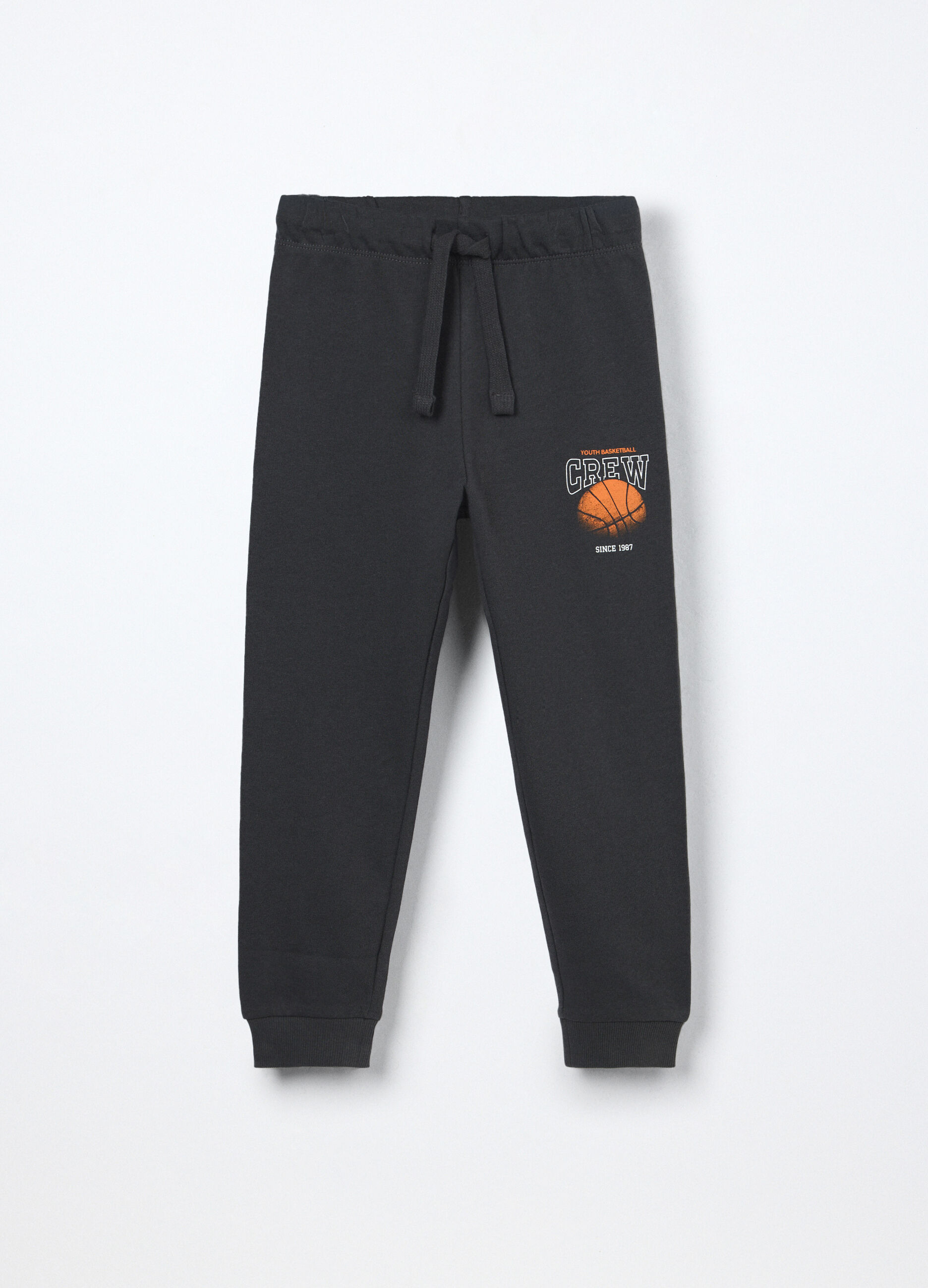 Jogger in french terry di puro cotone bambino_0