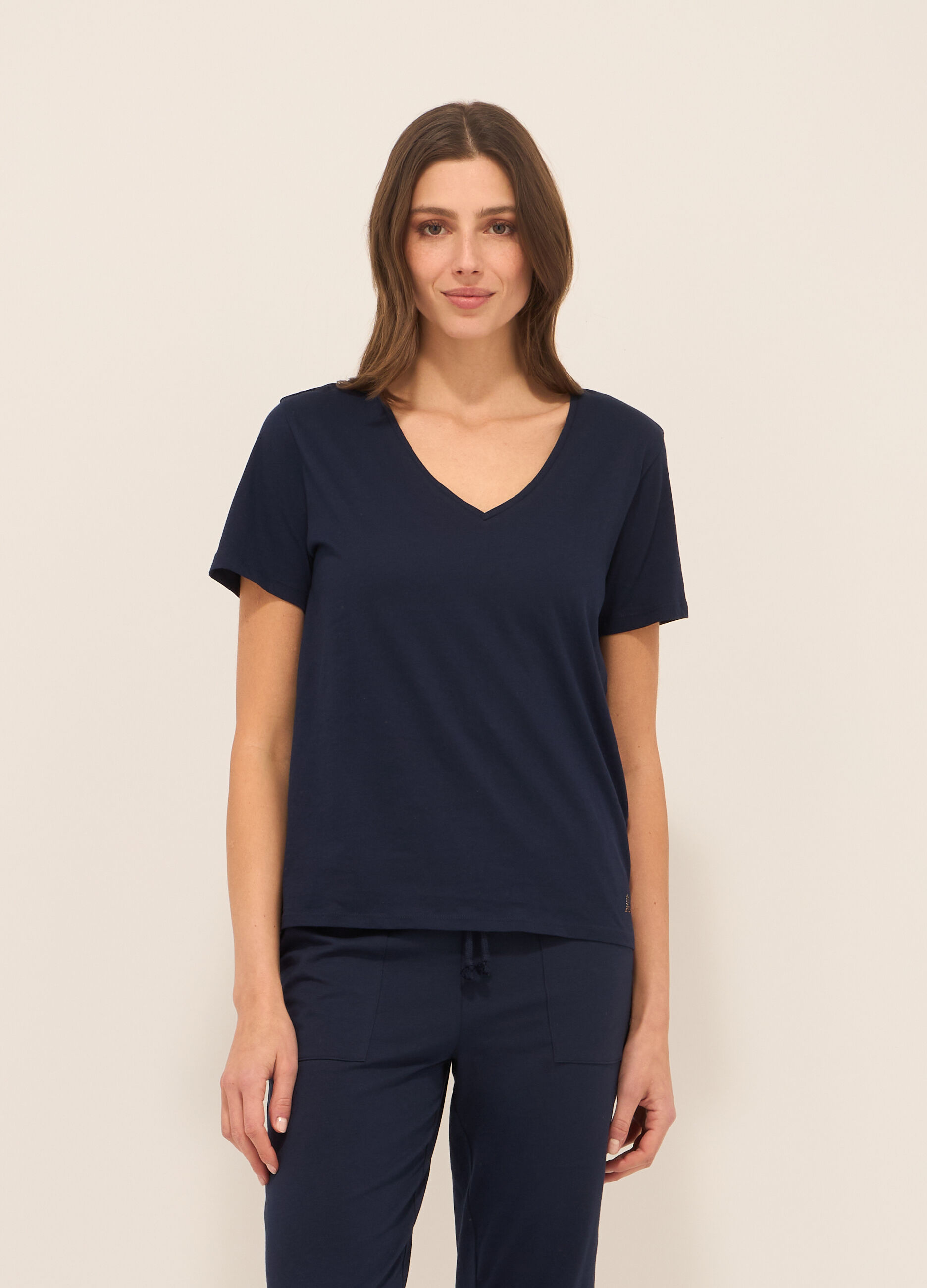 T-shirt in puro cotone donna_0