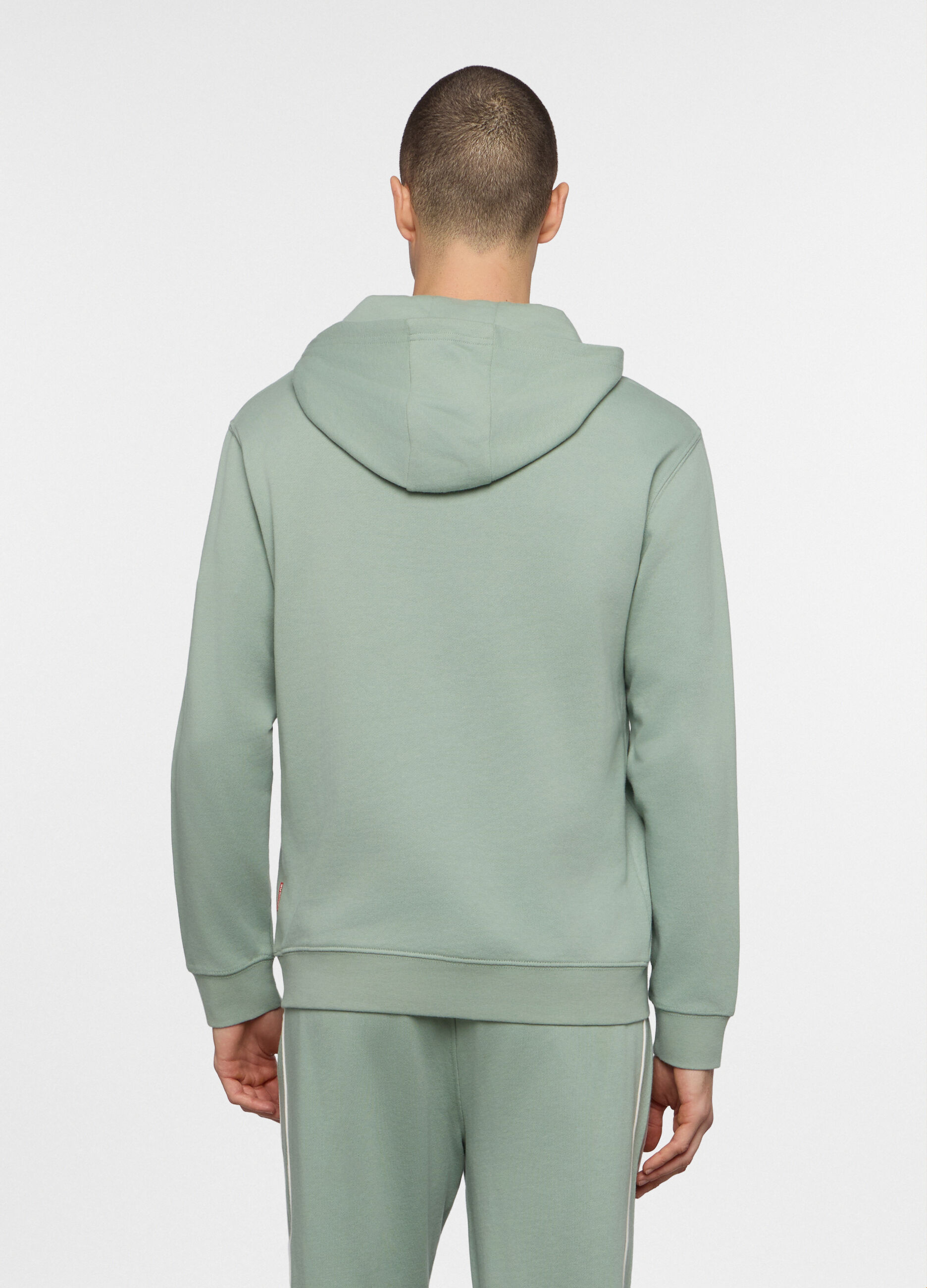 Felpa con cappuccio in misto cotone_1