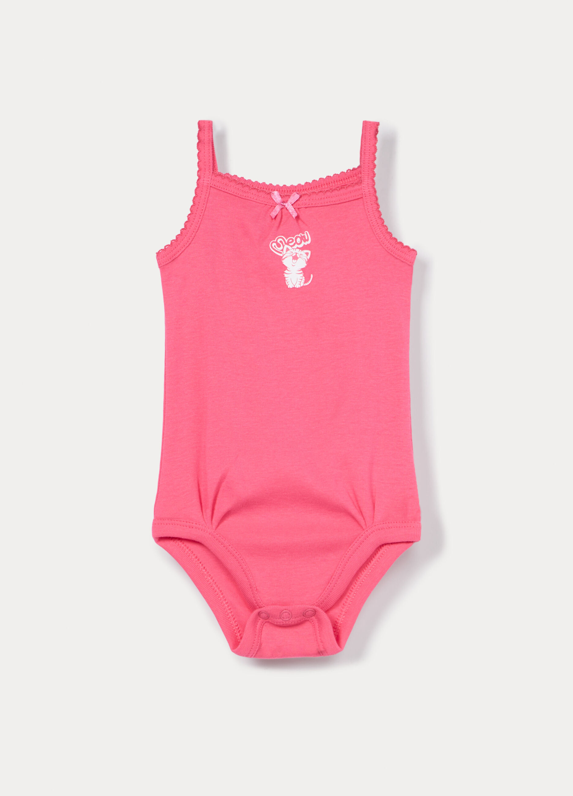 Body in costina di puro cotone neonata_0