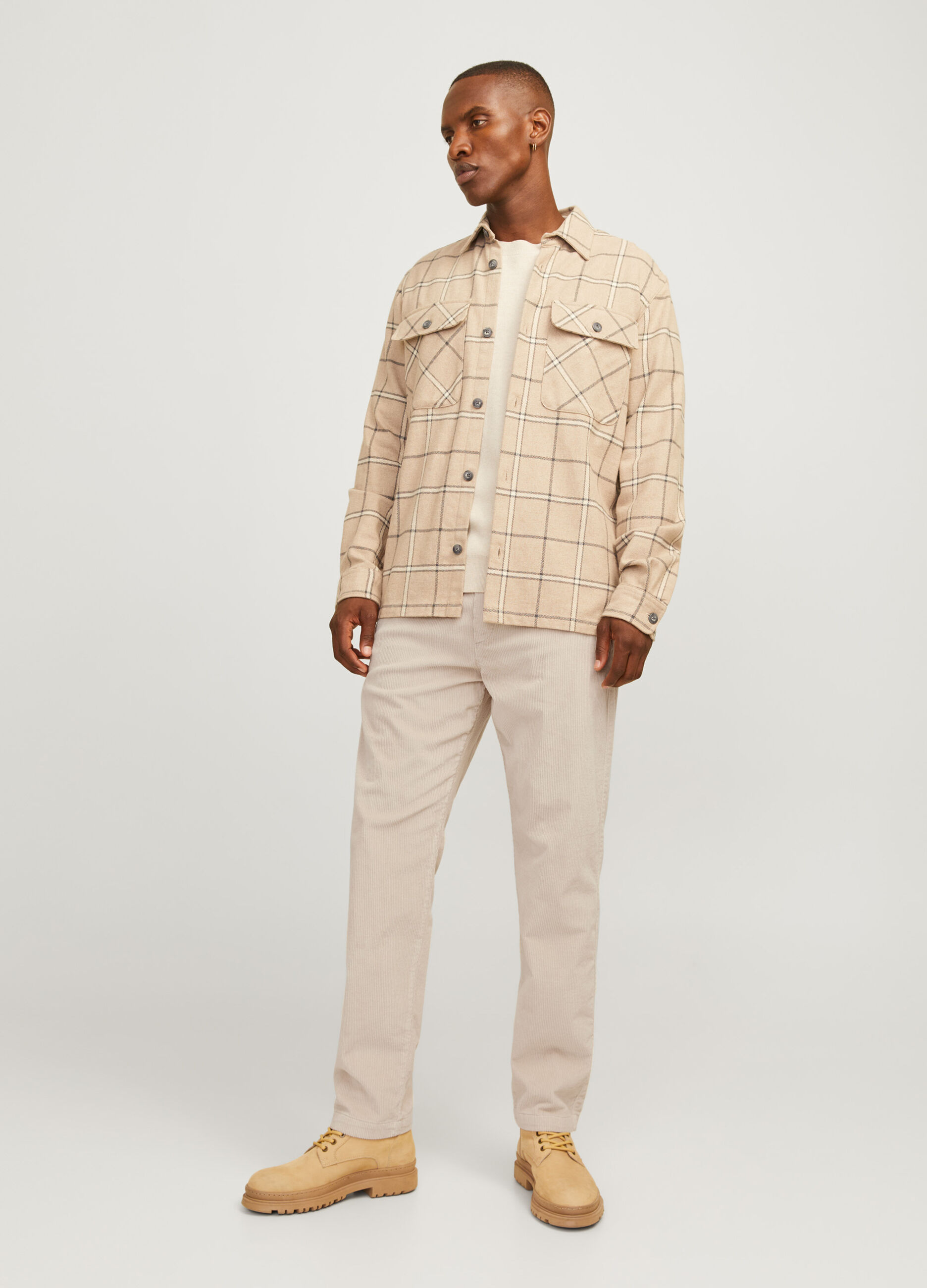 Pantaloni in velluto a coste con coulisse uomo_1