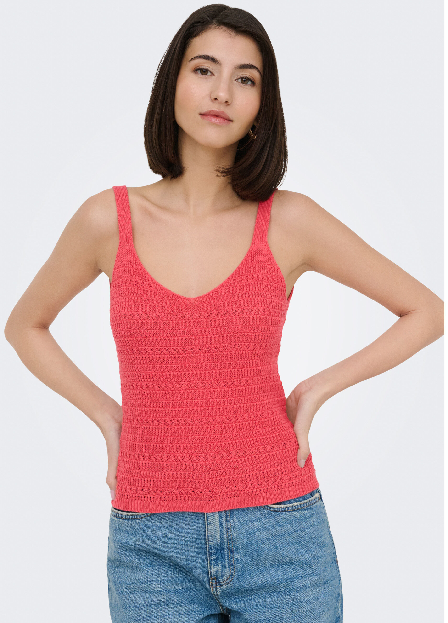Top in maglia con scollo a V_3