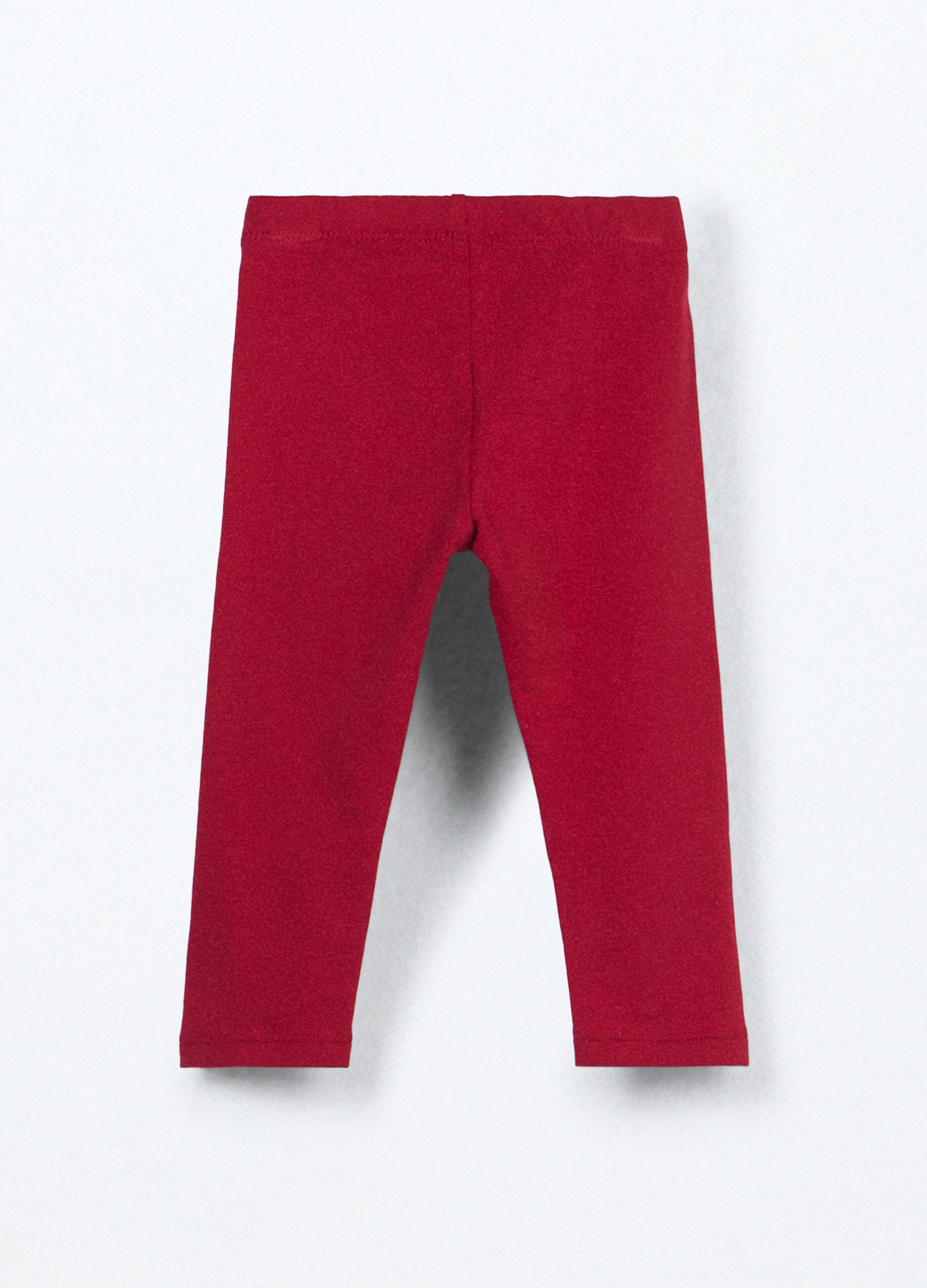 Leggings in cotone fleece stretch neonata_1