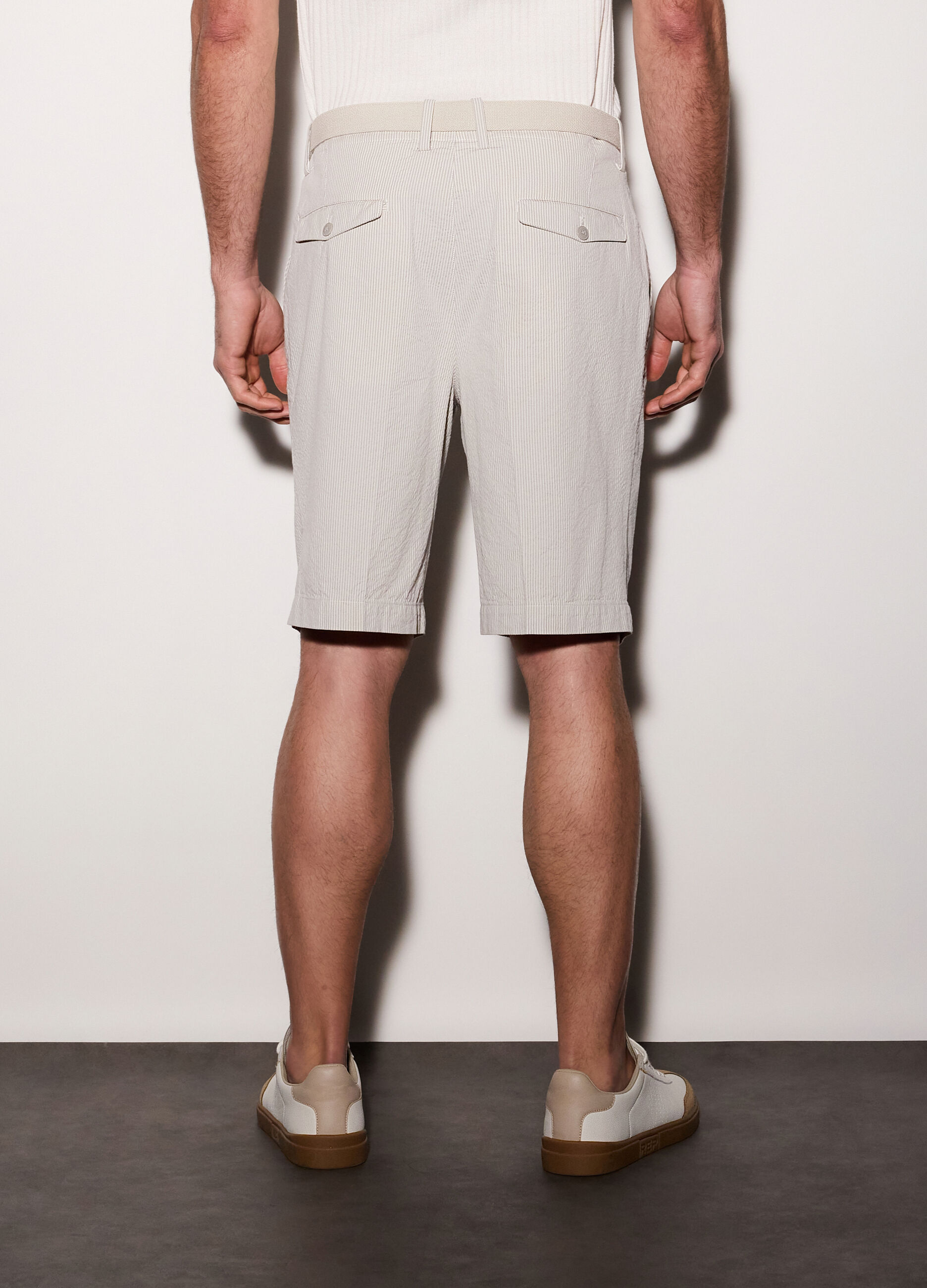 Bermuda in seersucker di cotone uomo_1