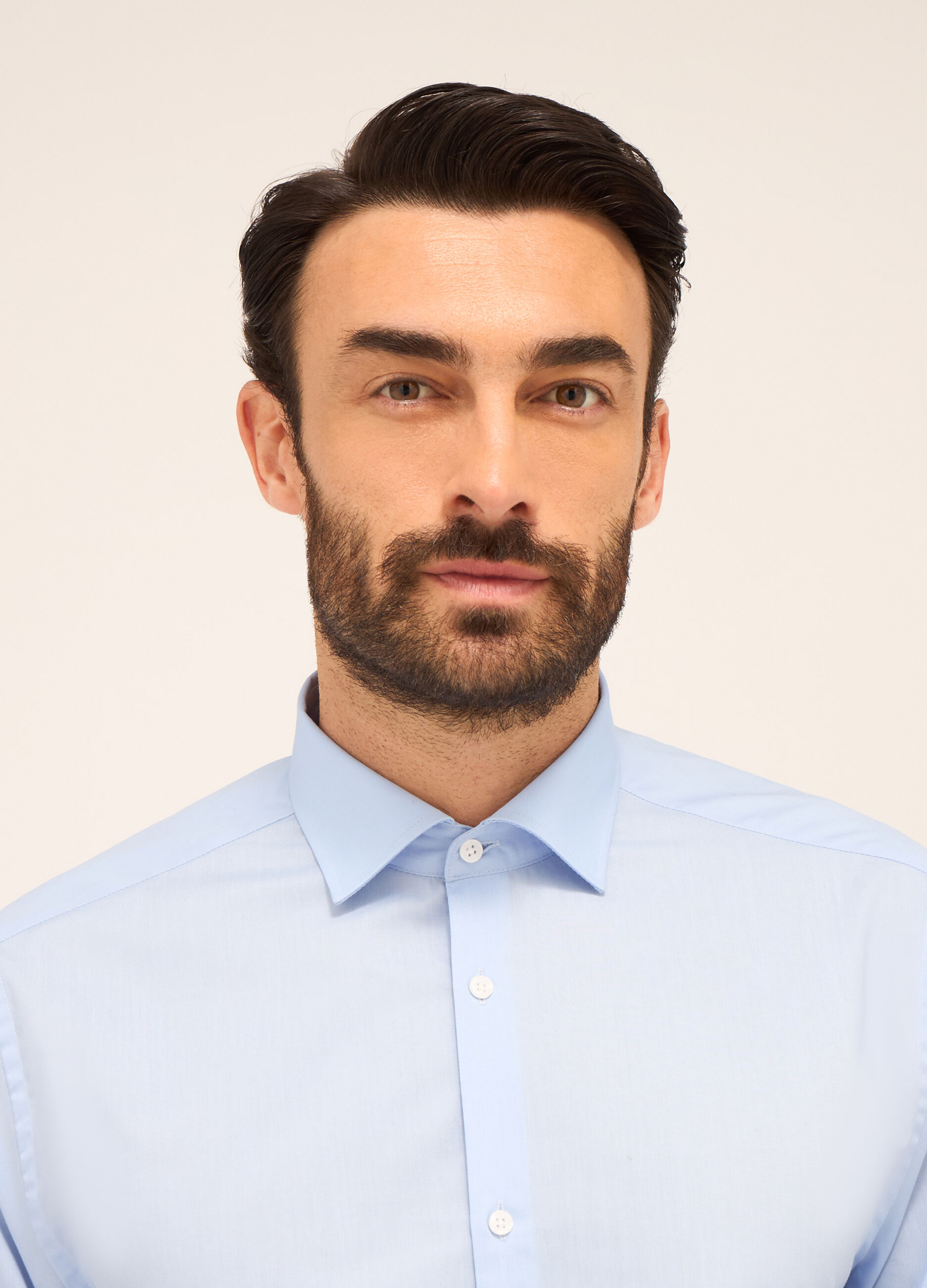 Camicia regular fit in misto cotone uomo_2