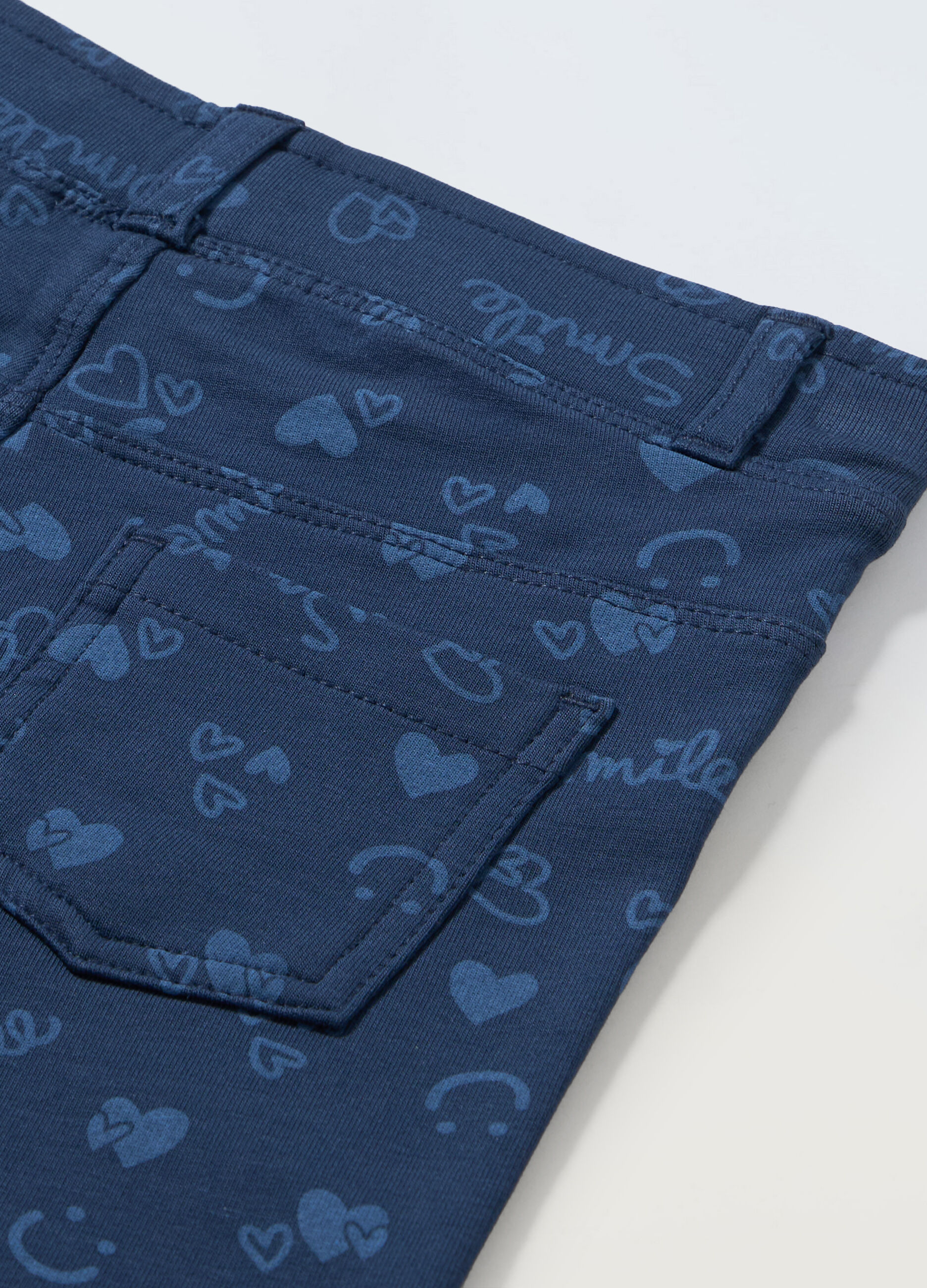 Treggings in french terry di cotone bambina_1