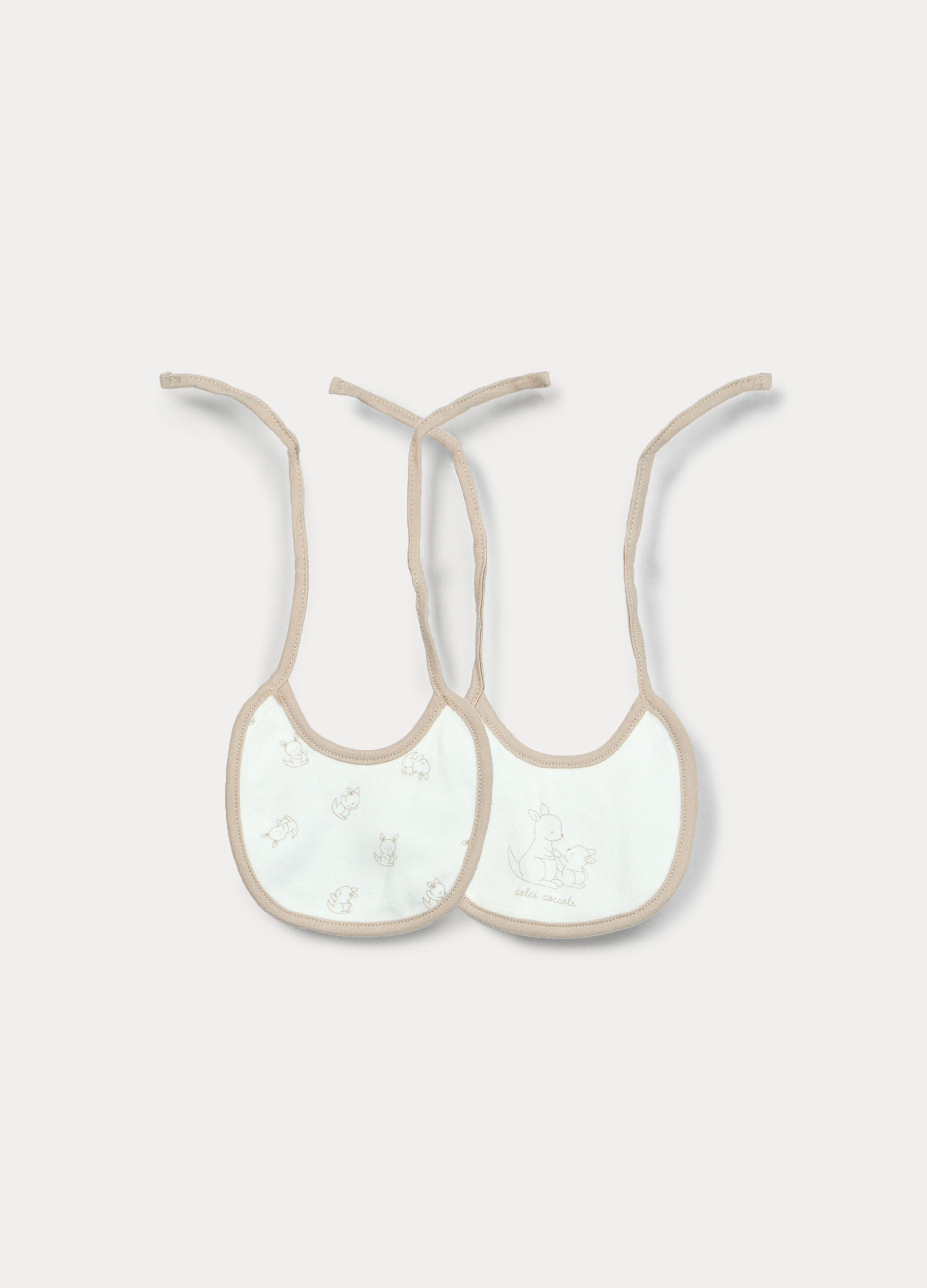 Pack 2 bavaglini in spugna di misto cotone neonata_0