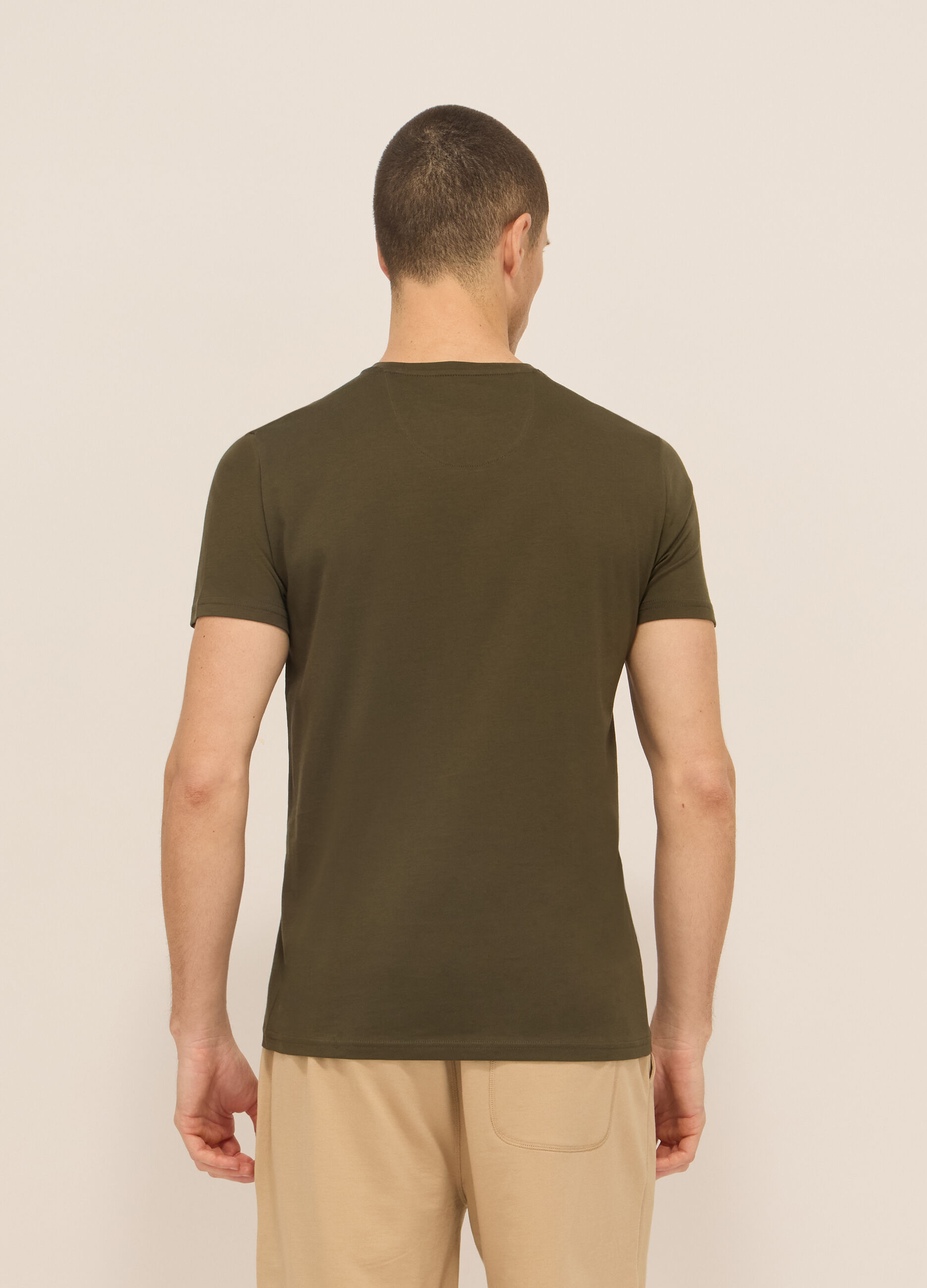 T-shirt girocollo in puro cotone uomo_1