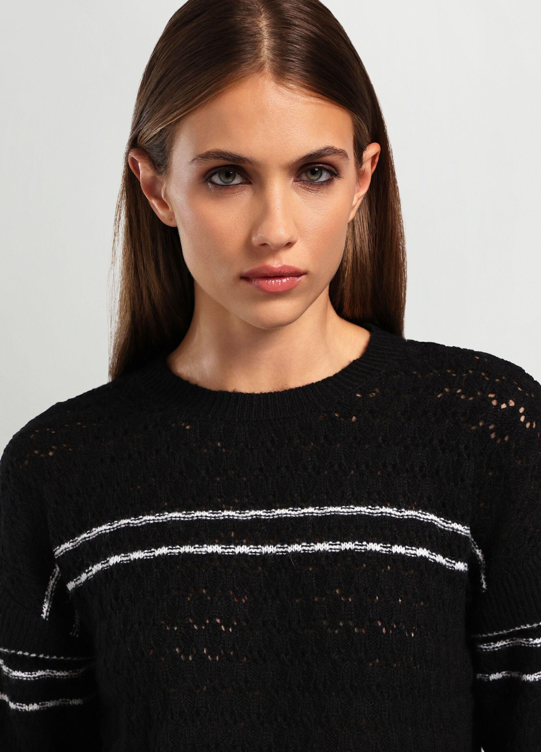 Tricot misto lana con motivo a righe donna_2