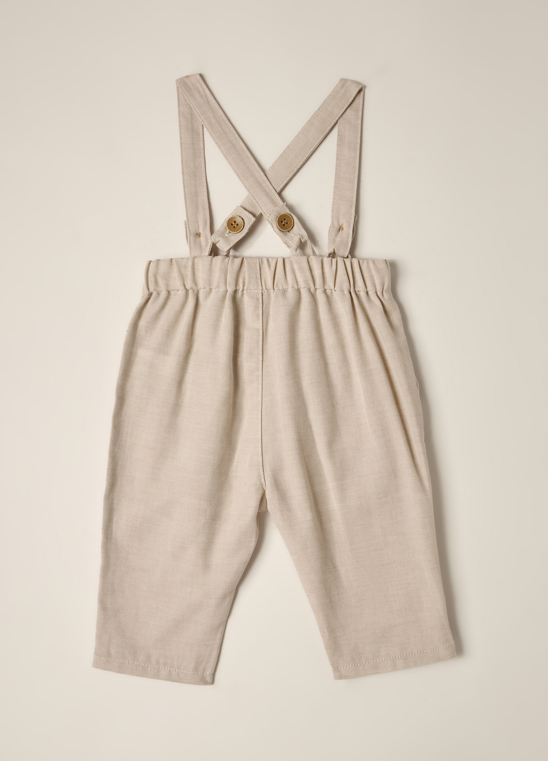 Pantaloni in twill misto lino IANA neonato_2