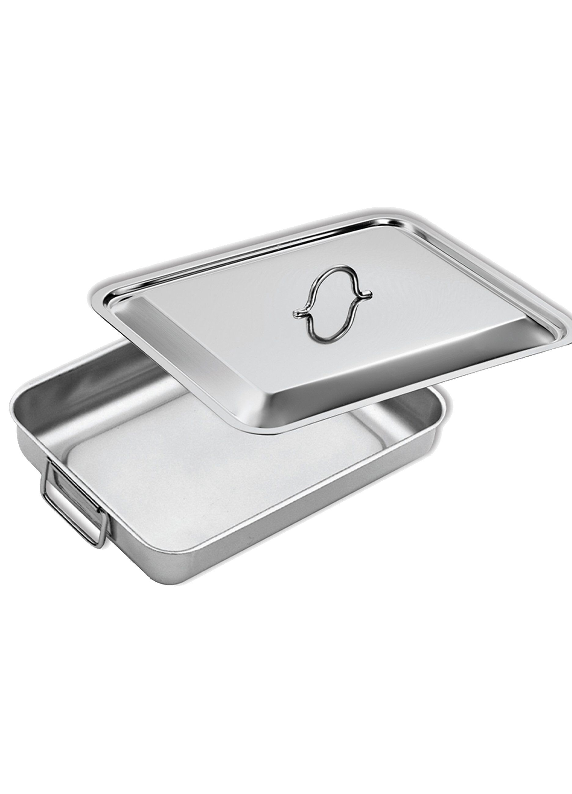 Teglia rettangolare in acciaio Made in Italy_0