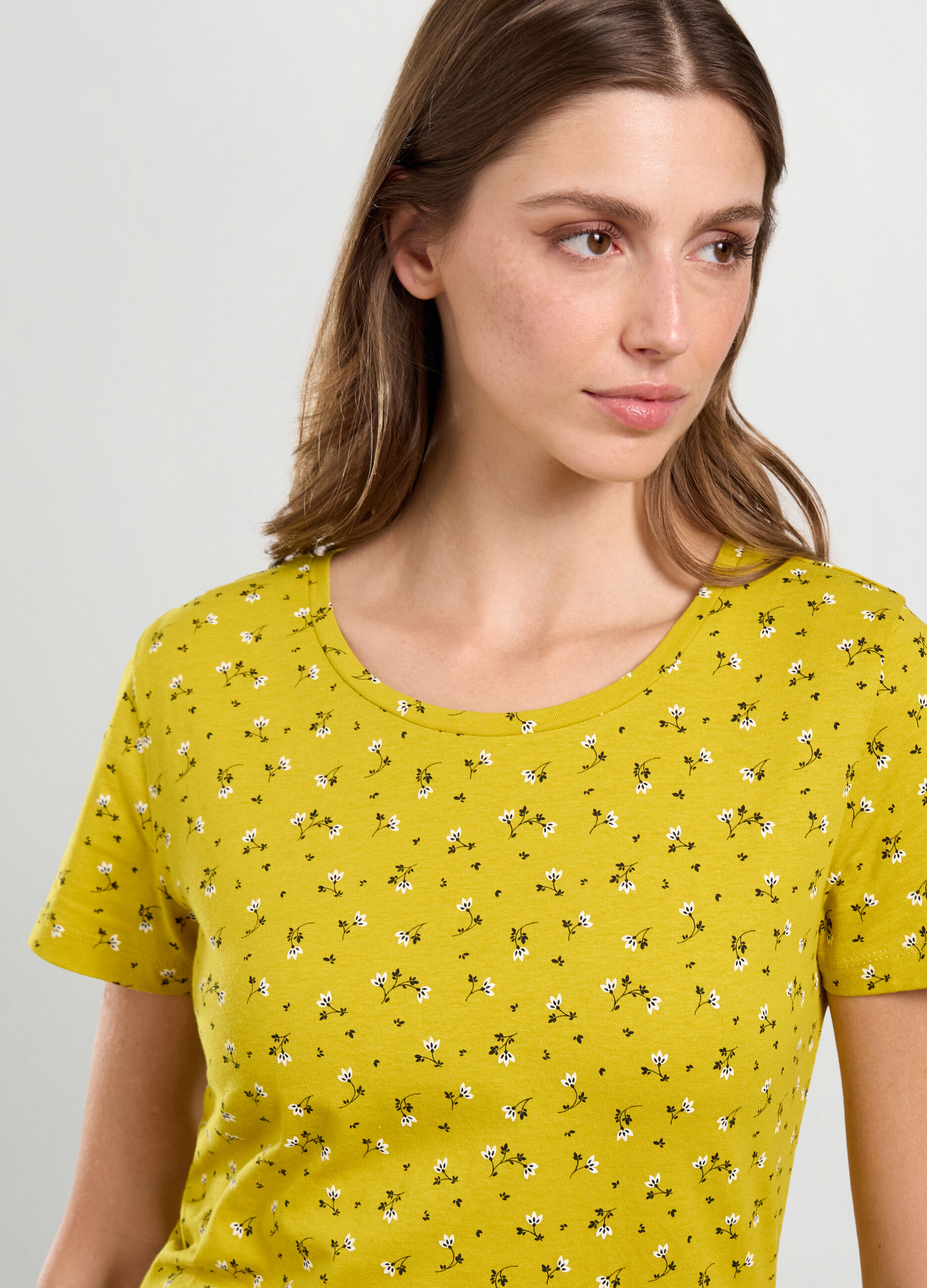 T-shirt in jersey di puro cotone riciclato donna_2