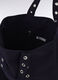 Borsa mare in puro cotone borchiata donna_1