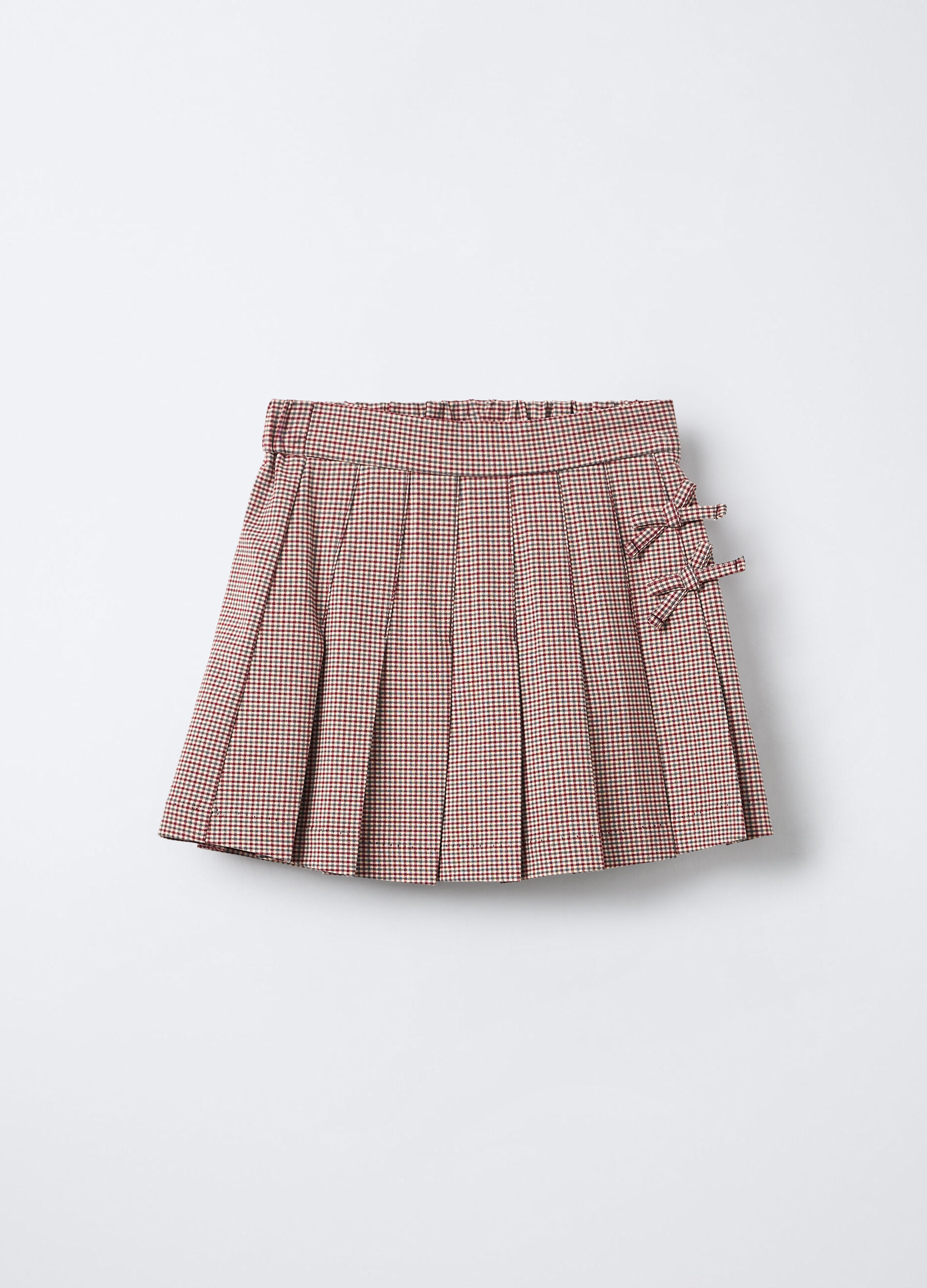 Minigonna plissettata a quadri bambina_0