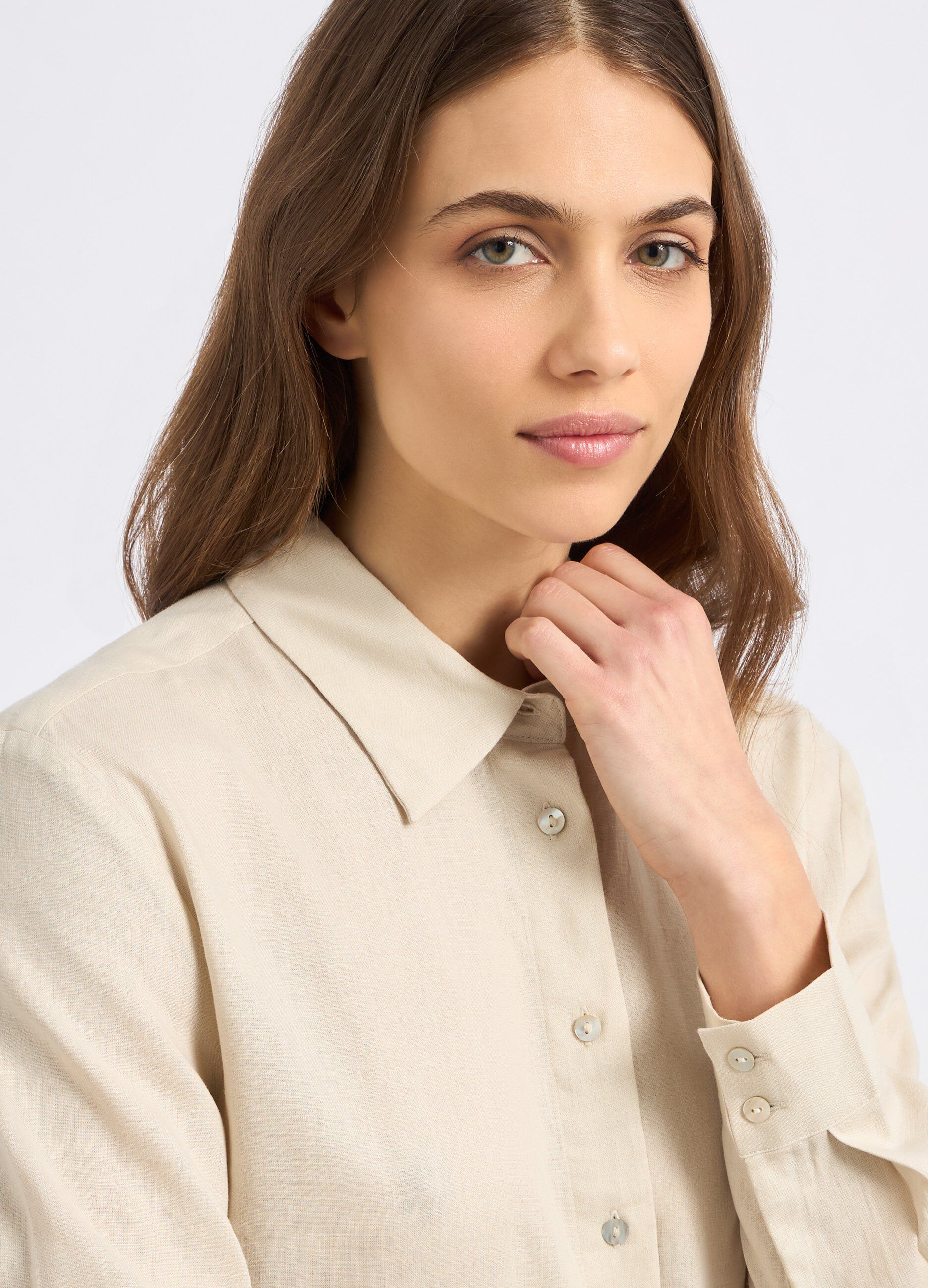 Camicia in misto lino donna_2