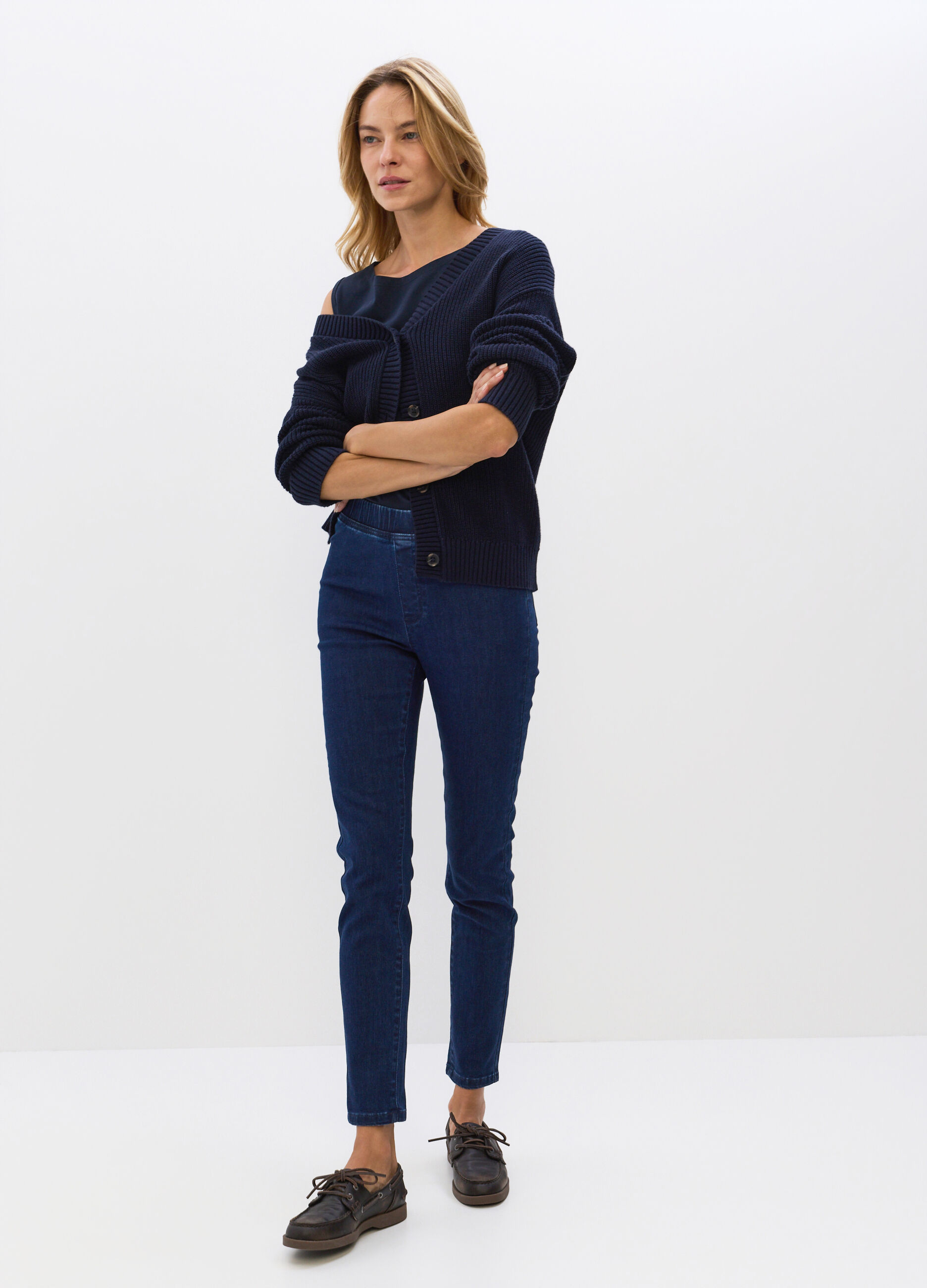 Jeggings in denim misto cotone stretch donna_0