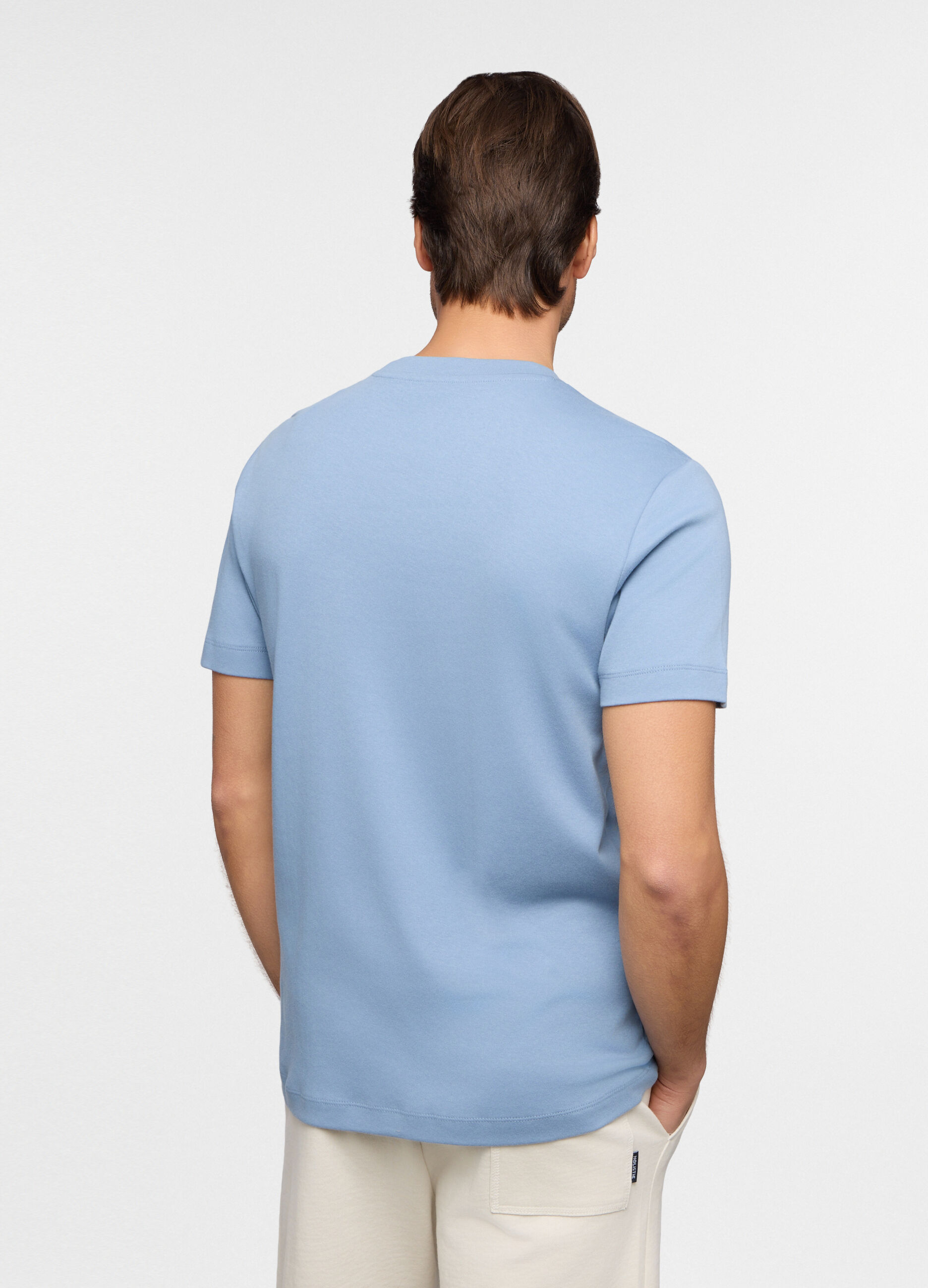 T-shirt girocollo in interlock di cotone uomo_1