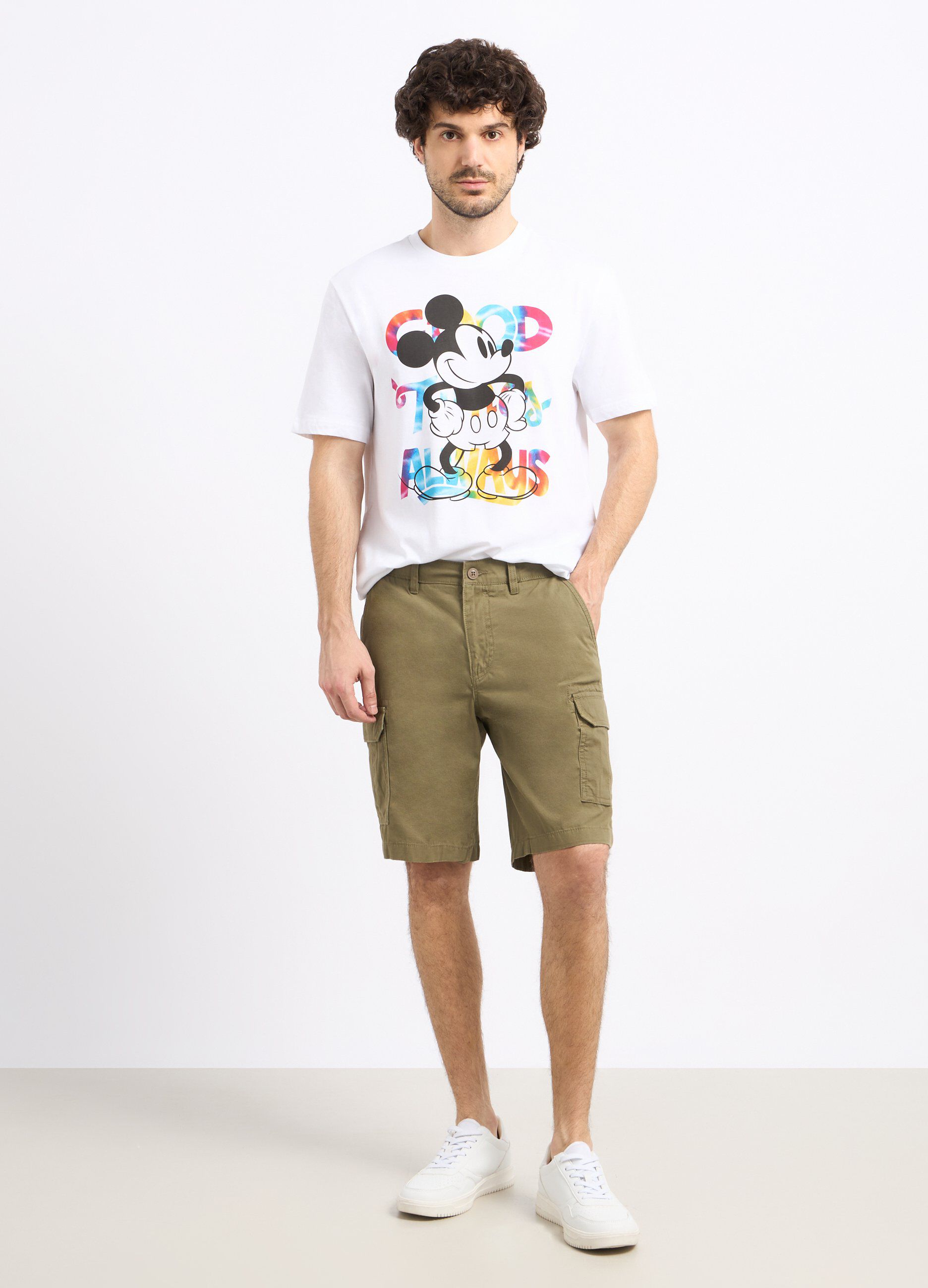 Shorts cargo in puro cotone uomo