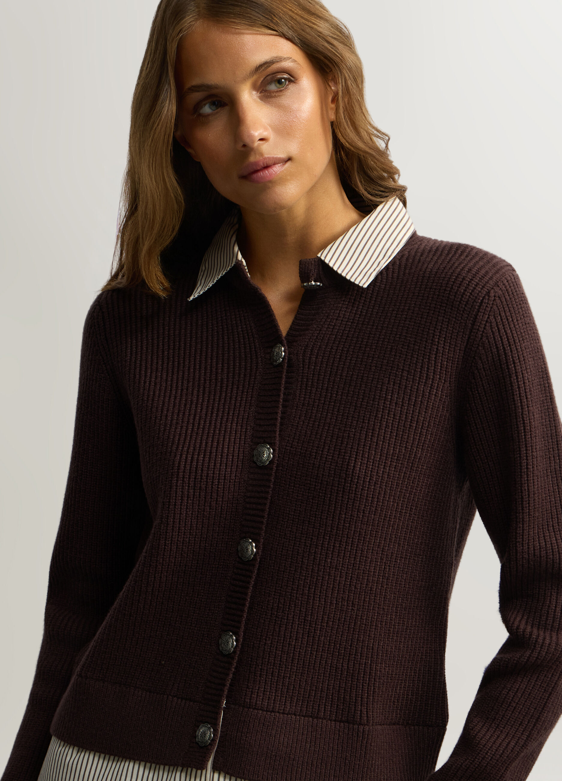 Cardigan in costina donna_2