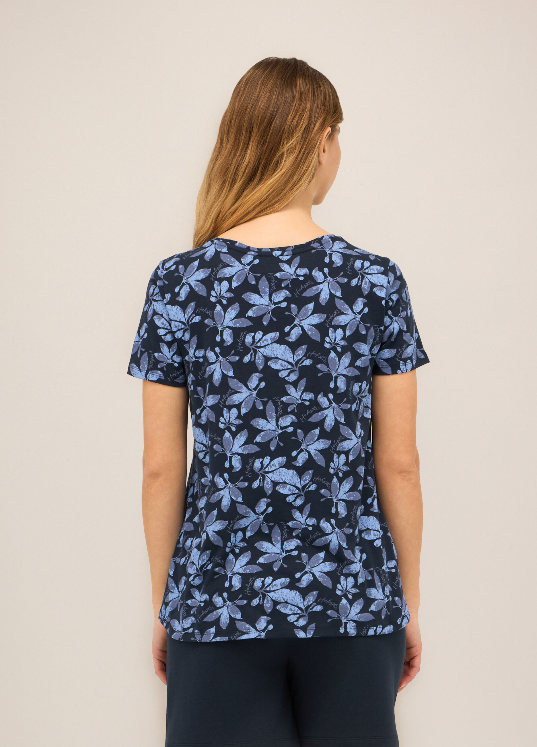 T-shirt in jersey di cotone stretch donna_1