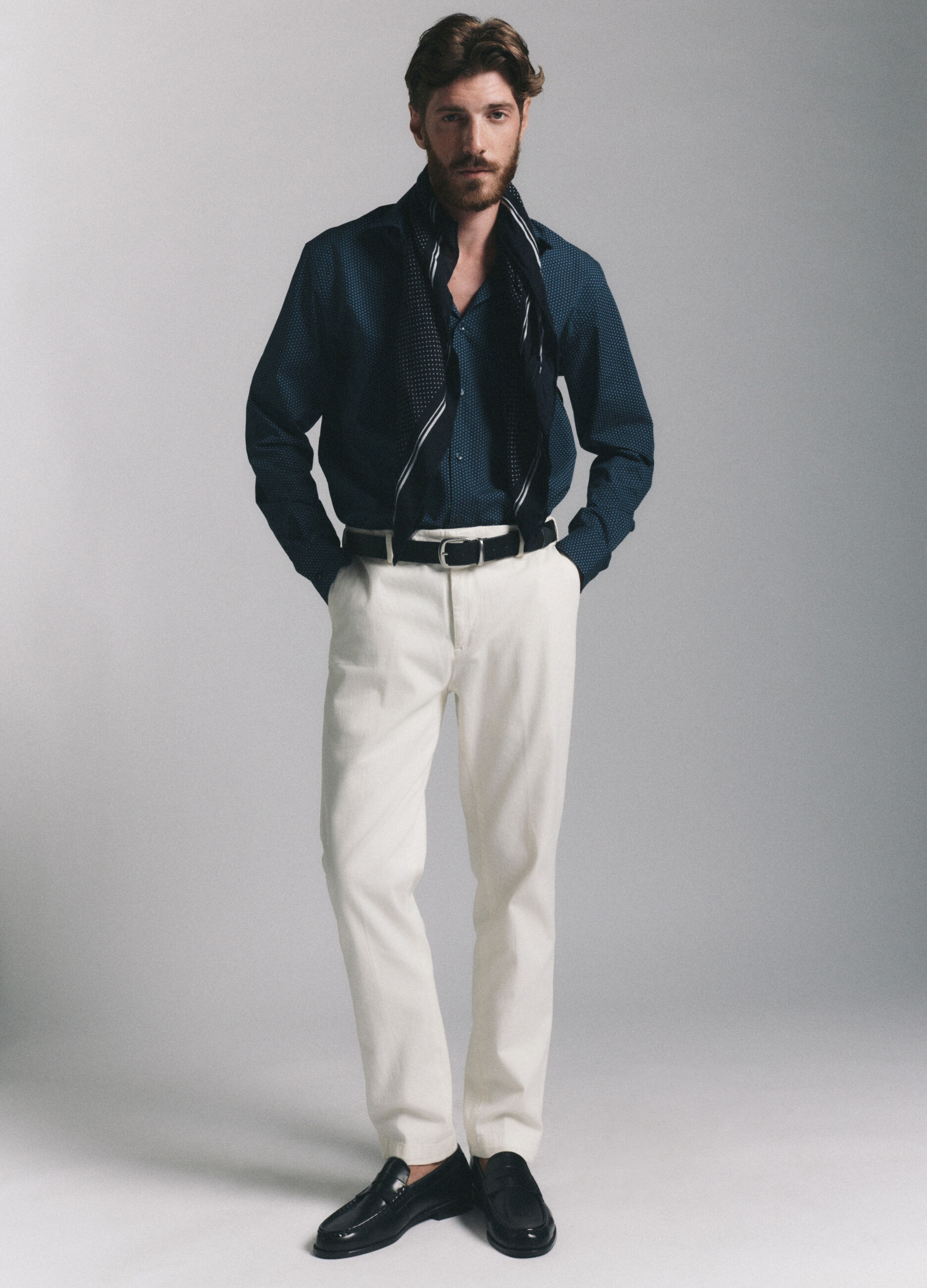 Camicia regular fit a fantasia uomo_0