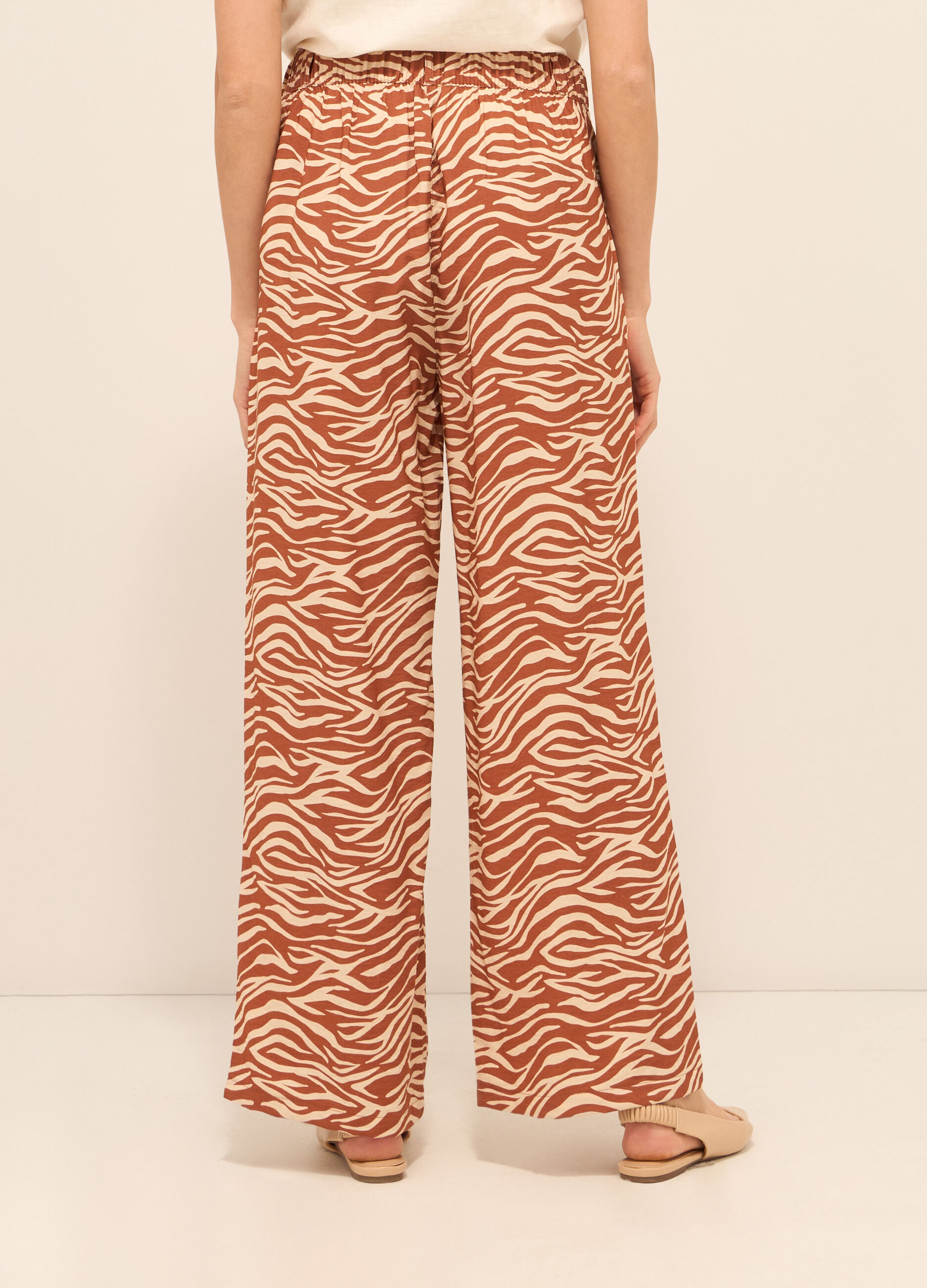 Pantaloni palazzo misto viscosa donna_1
