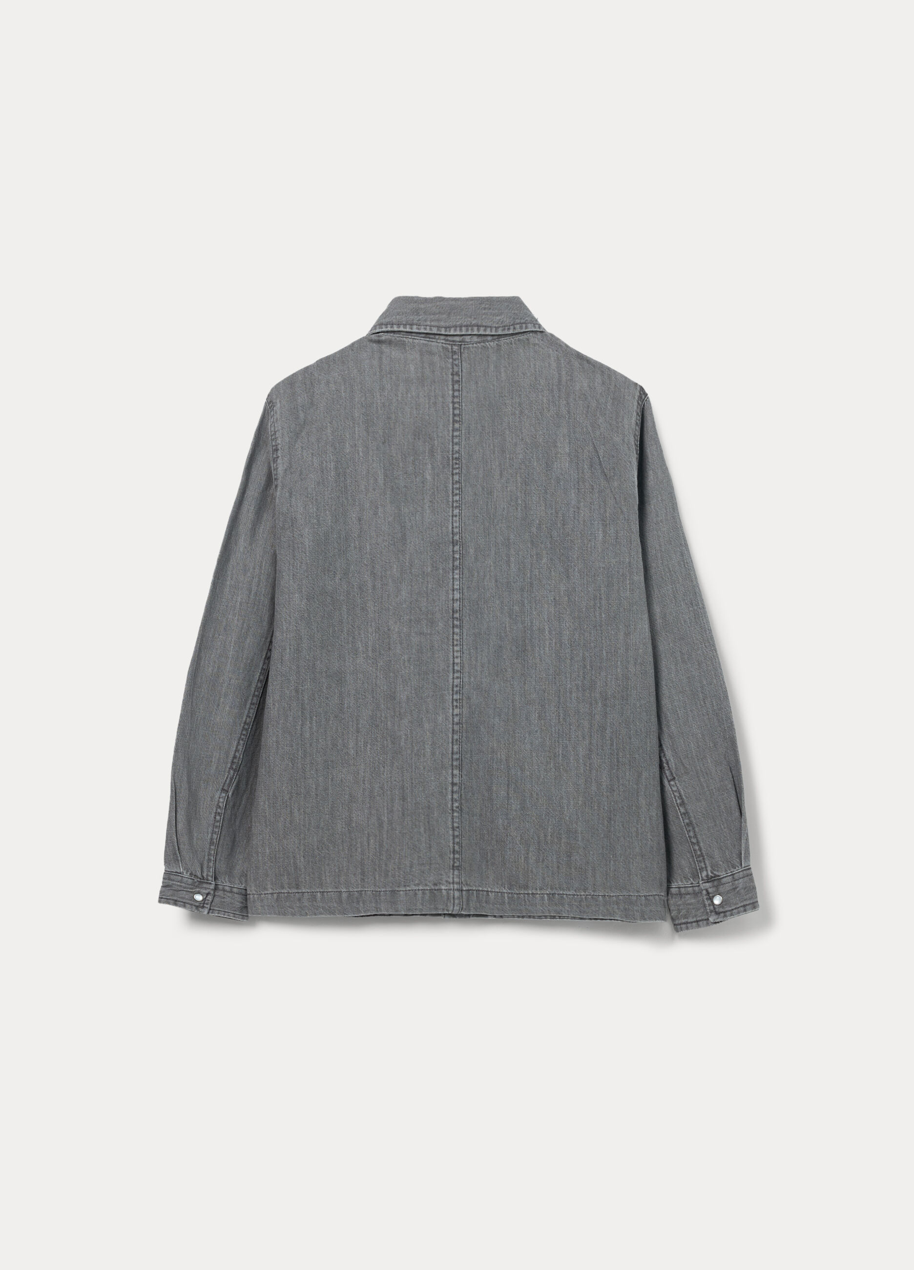 Camicia in denim di puro cotone ragazzo_1