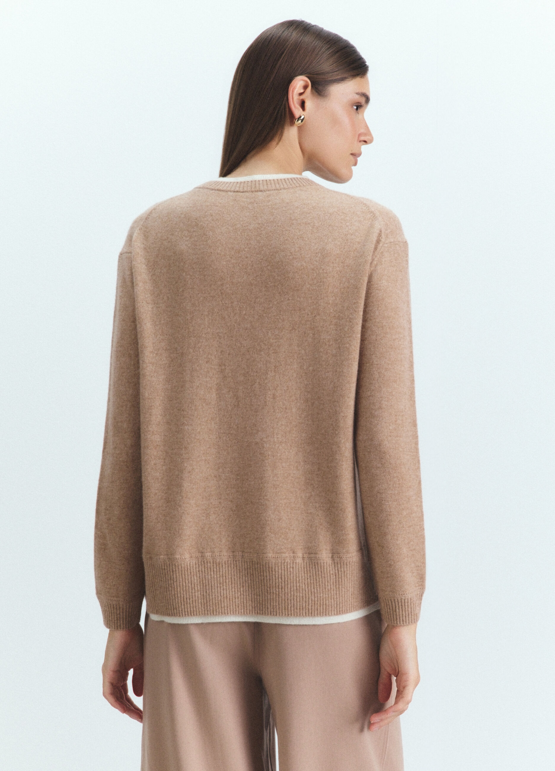 Pullover girocollo in puro cashmere donna_2