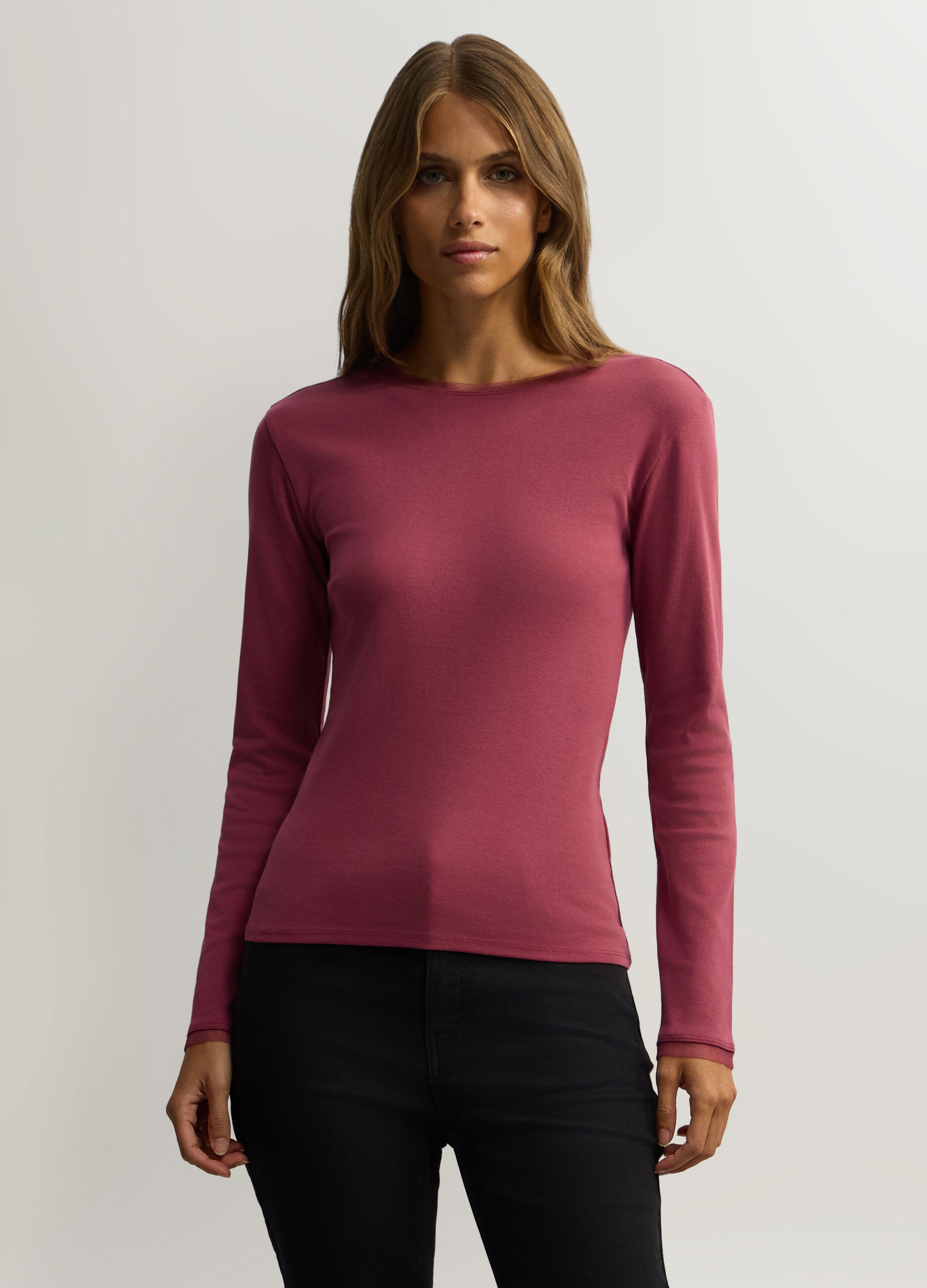 T-shirt girocollo donna_0