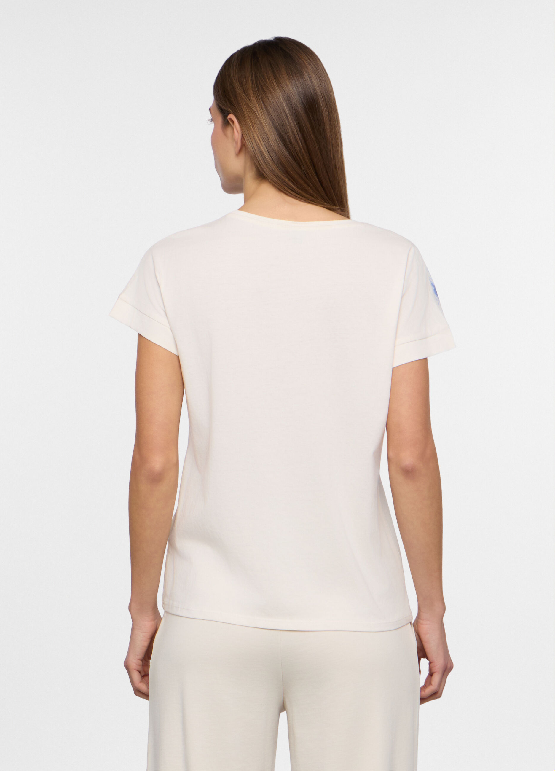 T-shirt girocollo stretch donna_1