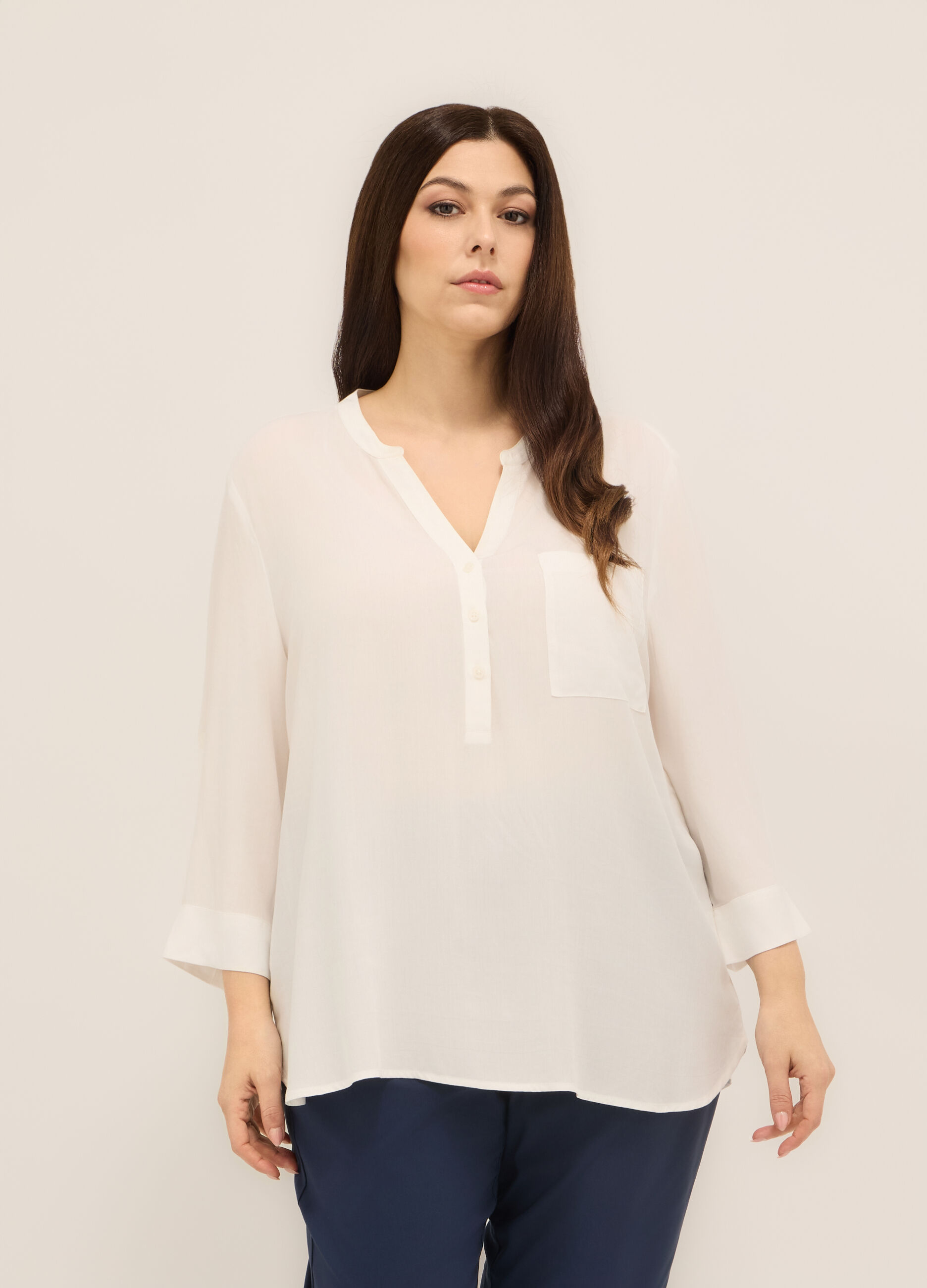 Blusa in pura viscosa donna curvy_0