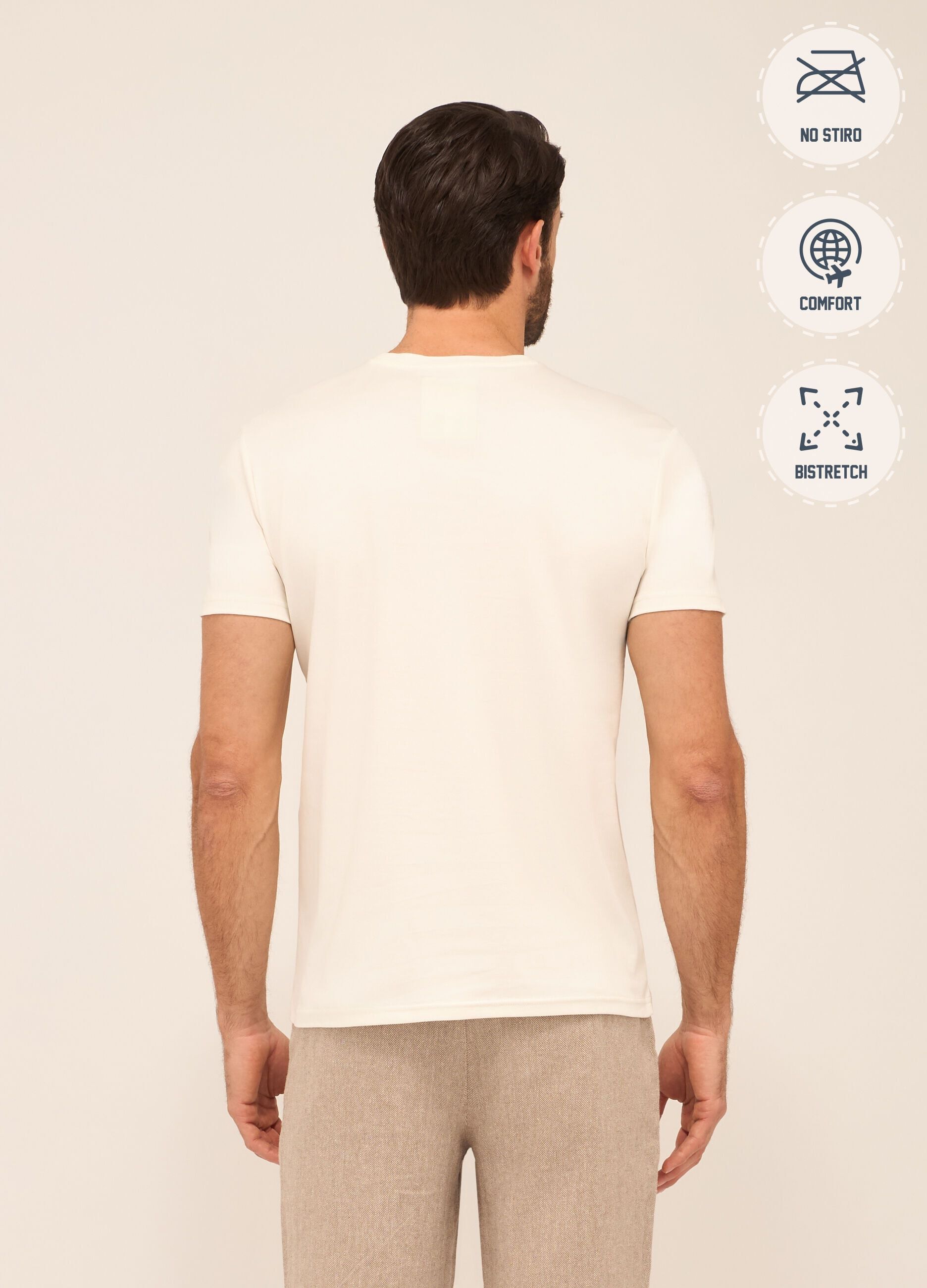 T-shirt girocollo in puro cotone uomo_1
